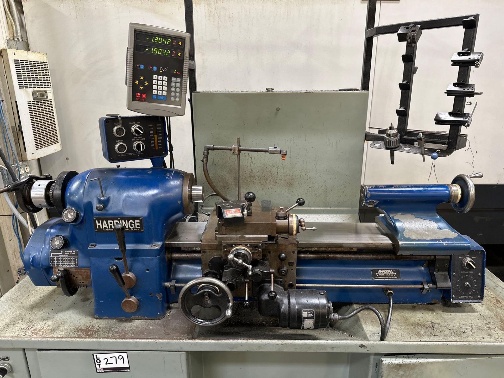 Hardinge HLV-H Precision Tool Room Lathe, Dovetail Bed, 1.5hp, 1” Spindle Bore, KDK Tool Post 04599, - Image 5 of 16
