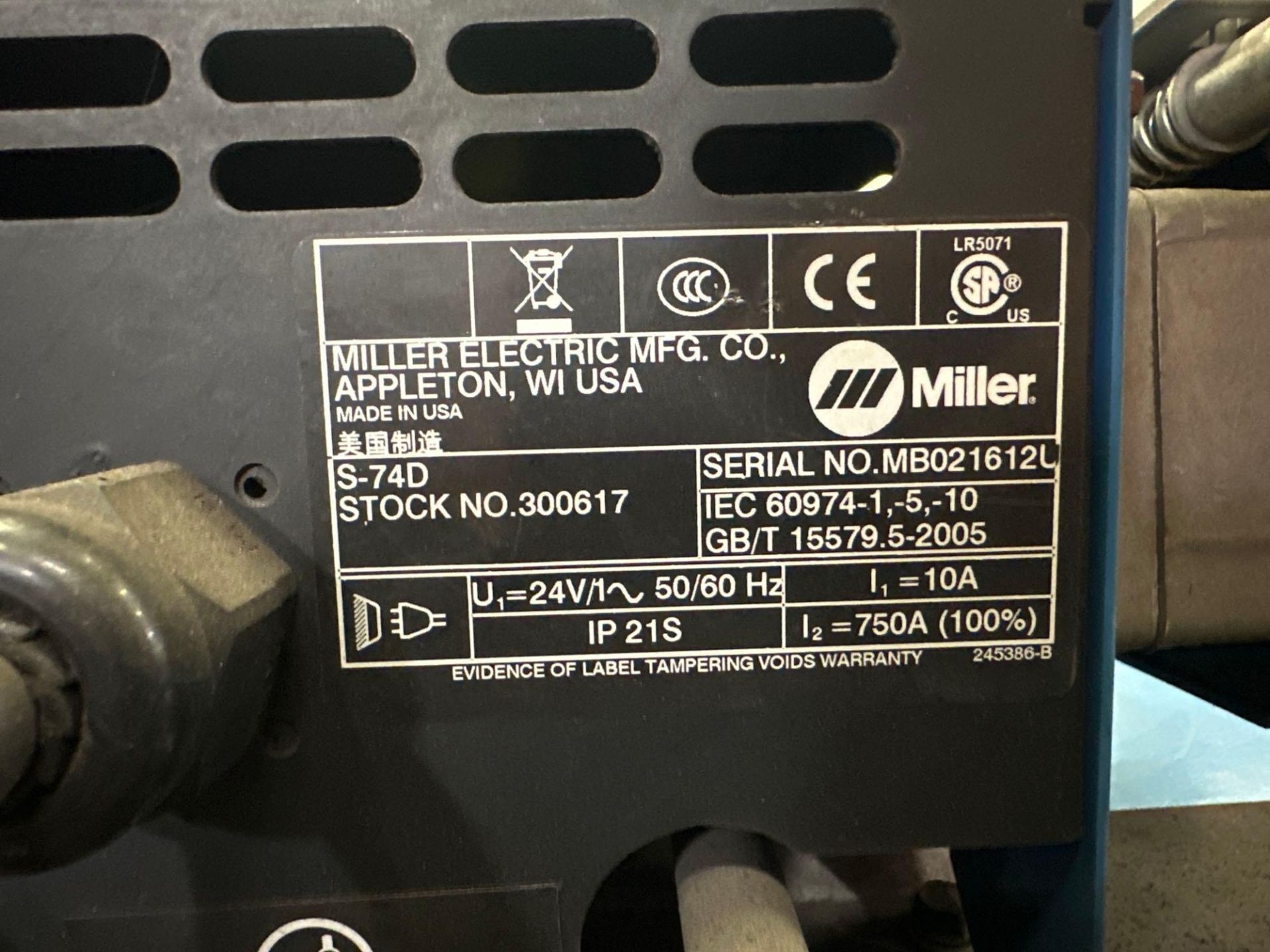 Miller Deltaweld 652 Mig Welder, 38 Volts, 450 Amps, 44 Max OCV, Includes: Miller S-74 D Wire Feeder - Image 12 of 12