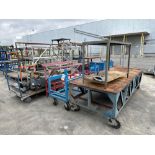 Assorted Carts, Tables, Die Lift, Racking