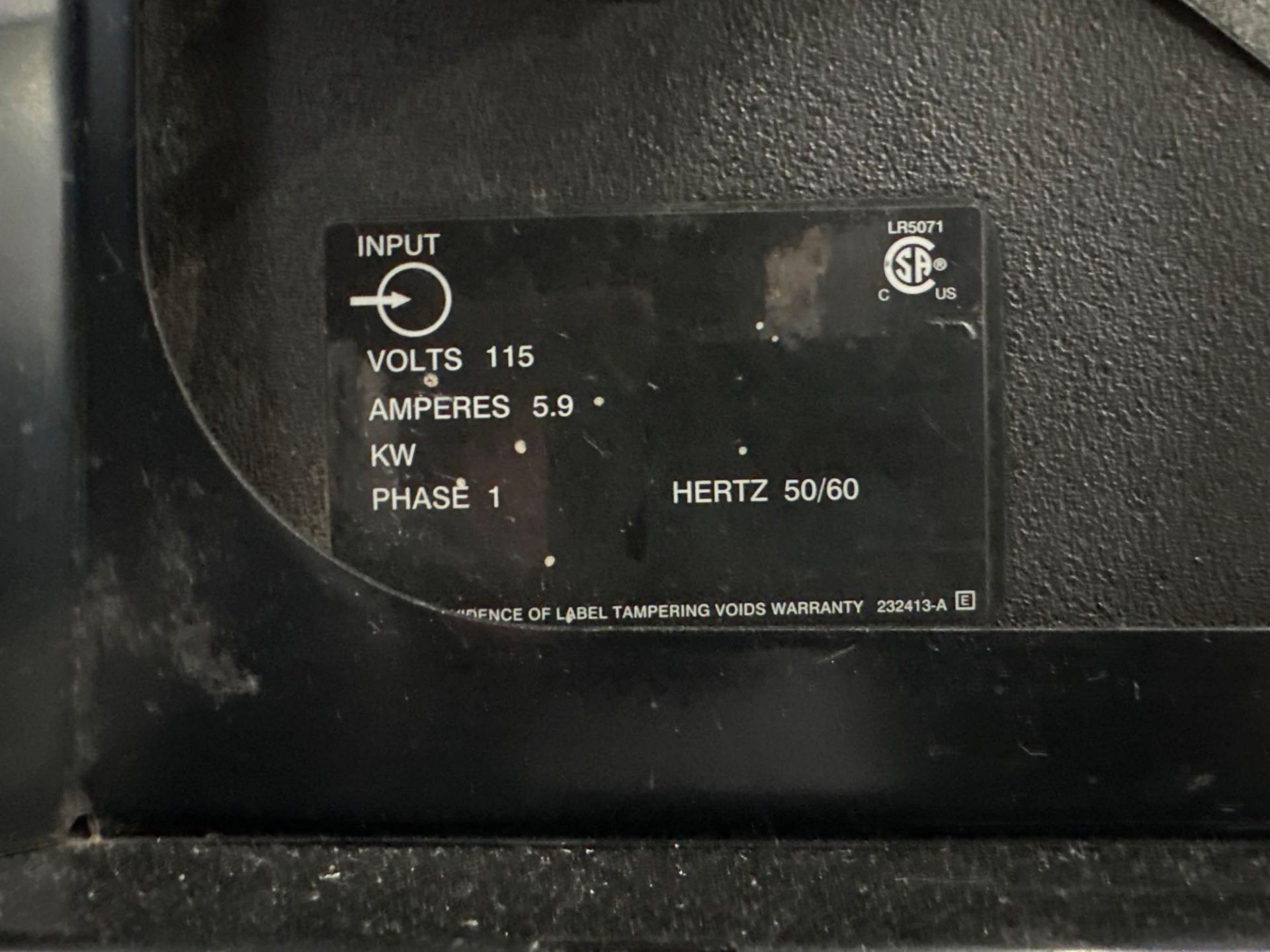 Miller Syncrowave 350LX Tig Welder, 5.9 Amps, s/n LH170443L - Image 10 of 10