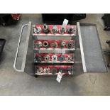 Cart Includes: (20) CT50 Tool Holders w/ Carbide Insert Face Mills, Endmills and Assorted Tooling