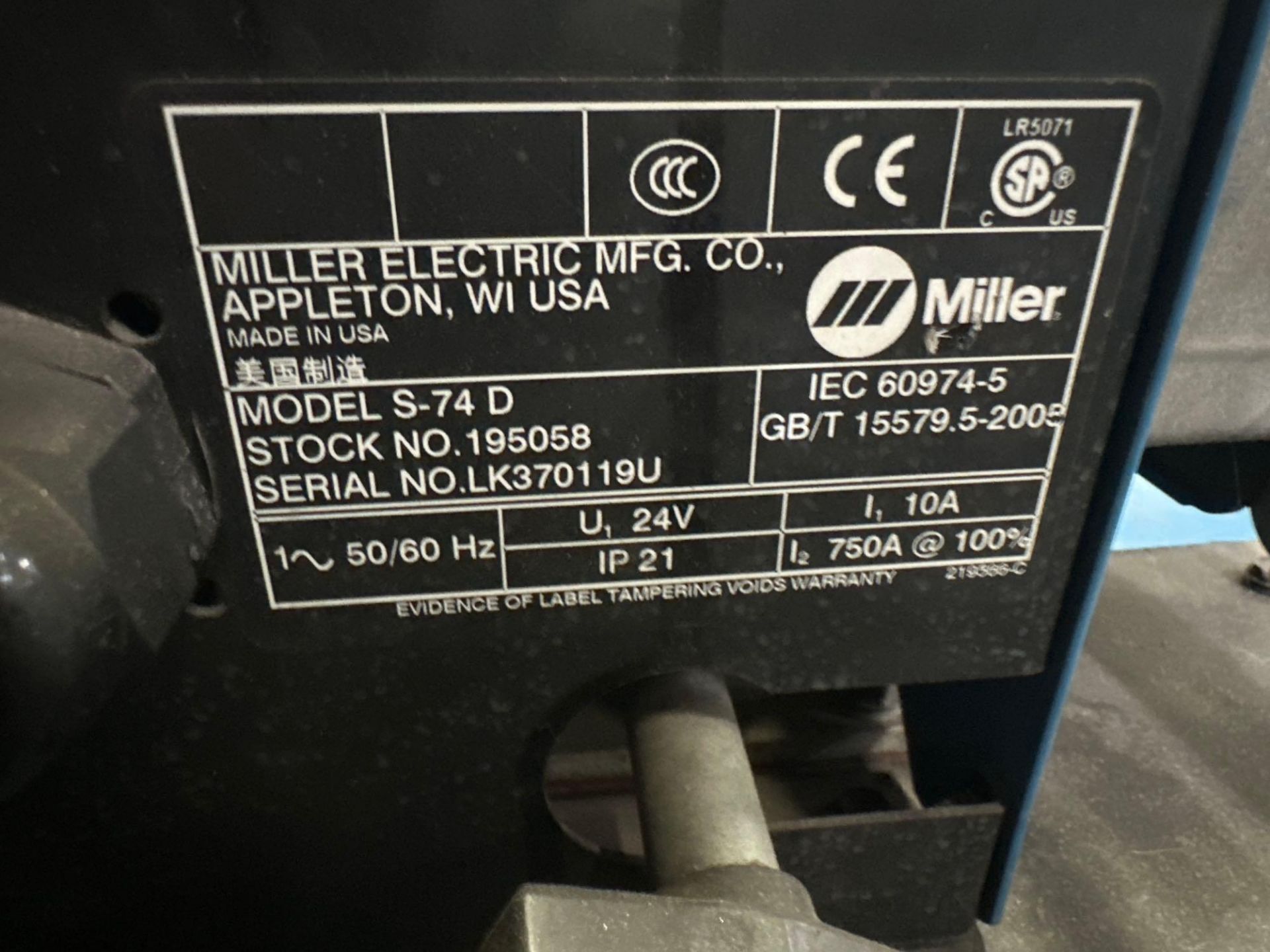 Miller Deltaweld 652 Mig Welder, 38 Volts, 450 Amps, 44 Max OCV, s/n LK396011C - Image 12 of 12