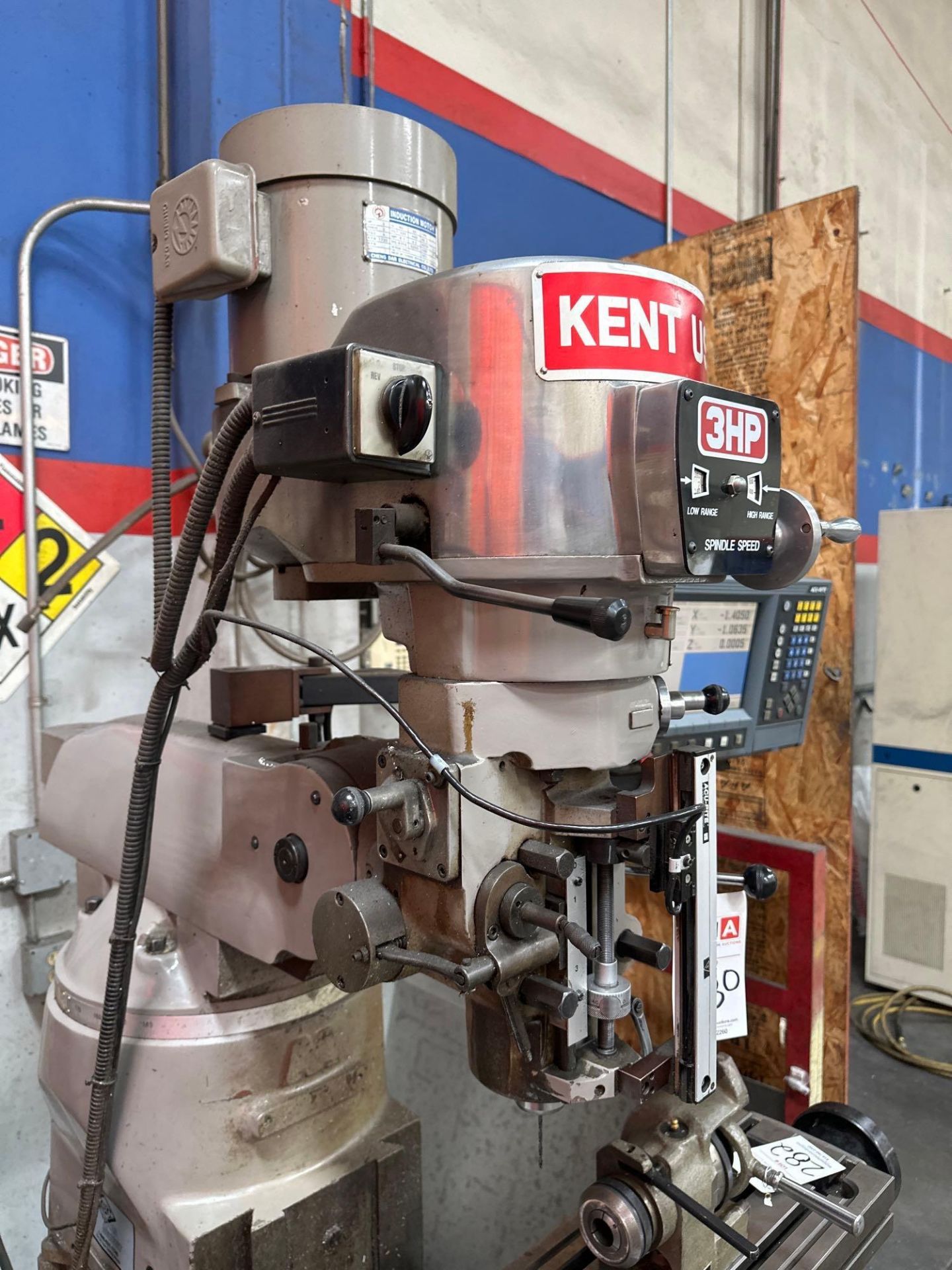 Kent KTM-3VS 2-Axis CNC Vertical Mill, Anilam control, 3 HP, 9” x 42” Table, s/n 9310179, 2004 - Bild 7 aus 8