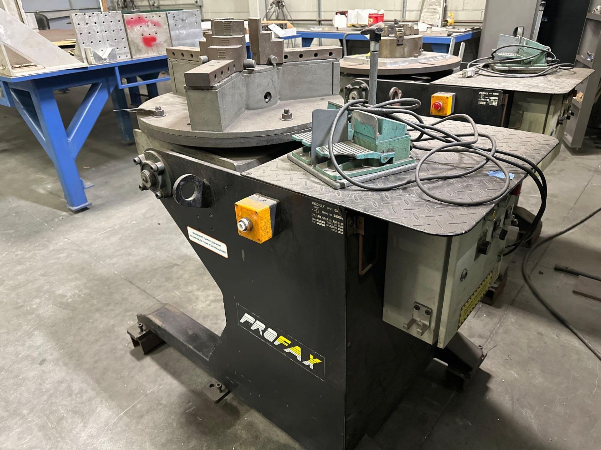 Profax WP-1000 Welding Postioner. 25.5” Table, 2 rpm, 1750lbs Cap, 0-135 Angle, s/n wp10 - 2630 - Image 5 of 7