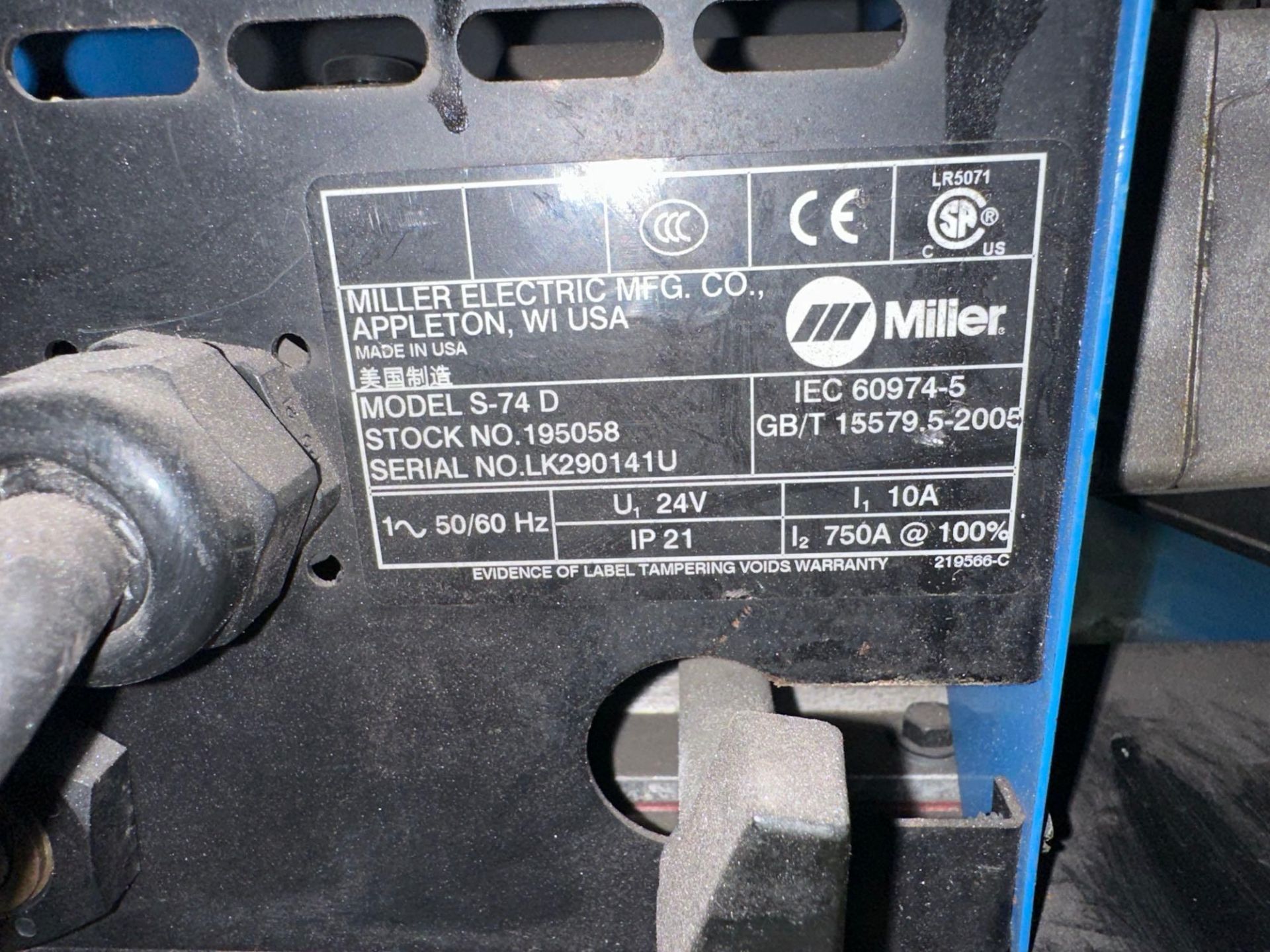 Miller Deltaweld 652 Mig Welder, 38 Volts, 450 Amps, 44 Max OCV, s/n LK022196C - Image 11 of 11