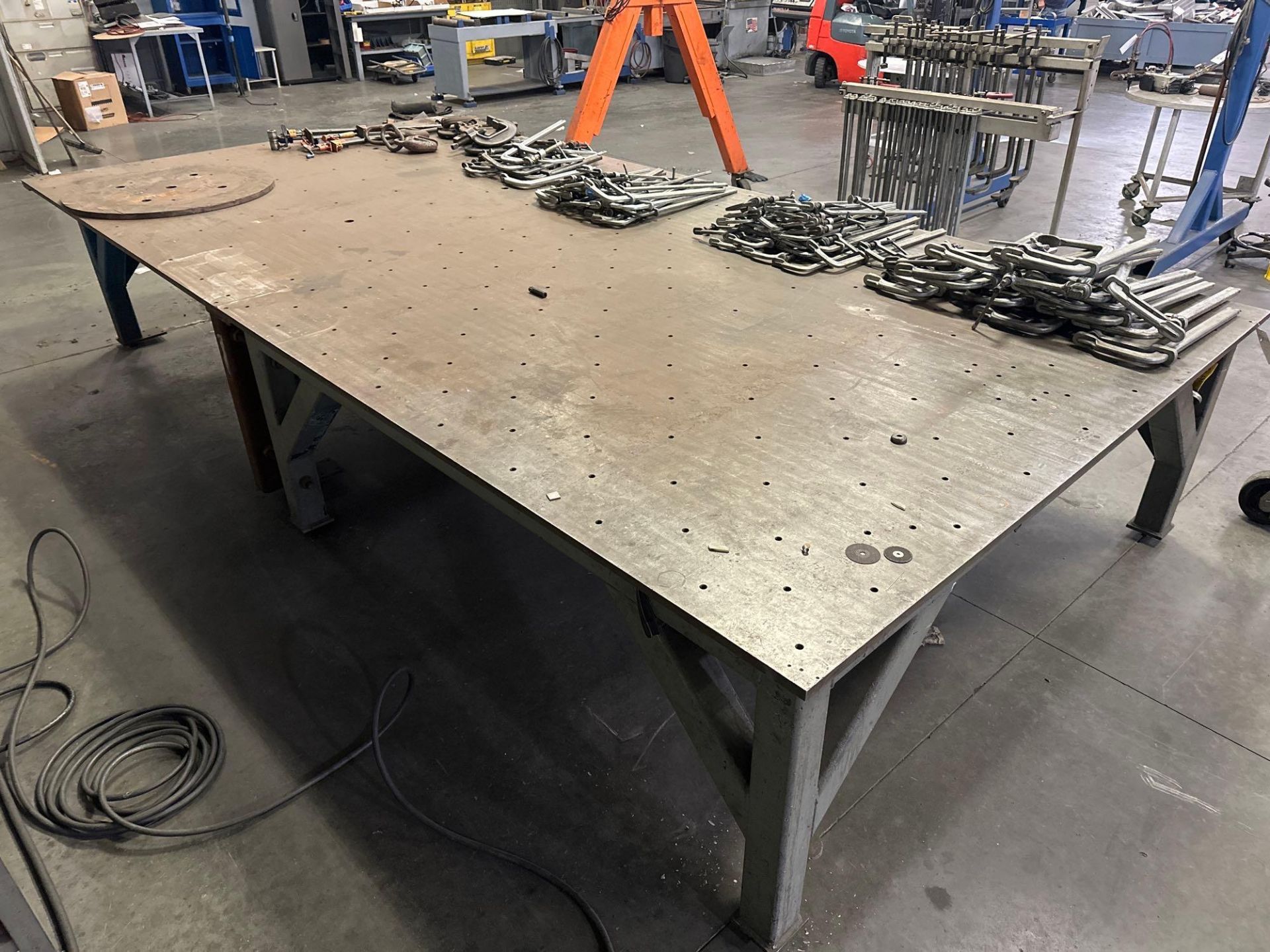 96”L x 192”W x 35”H Steel Welding Table *STEEL TABLE ONLY. CONTENTS NOT INCLUDED* - Image 4 of 4