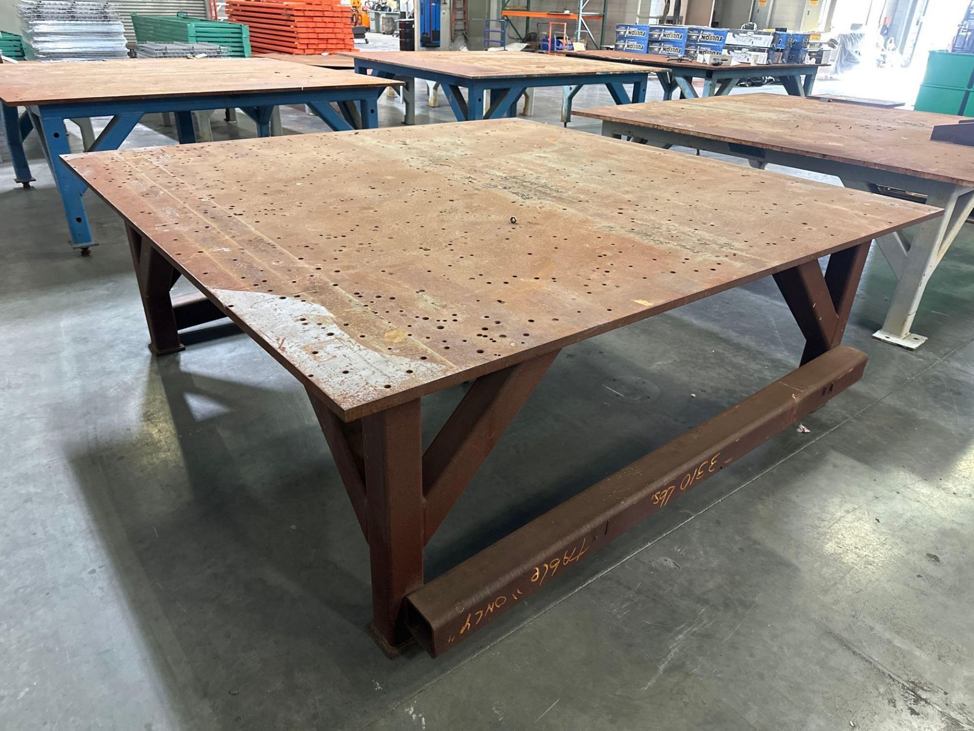 96”L x 96”W x 34”H Steel Welding Table - Image 4 of 4