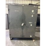 2 Door Steel Cabinet w/ Abrasive Sheets, Storehouse Tool Kit, Hooks, Hoses and Nails