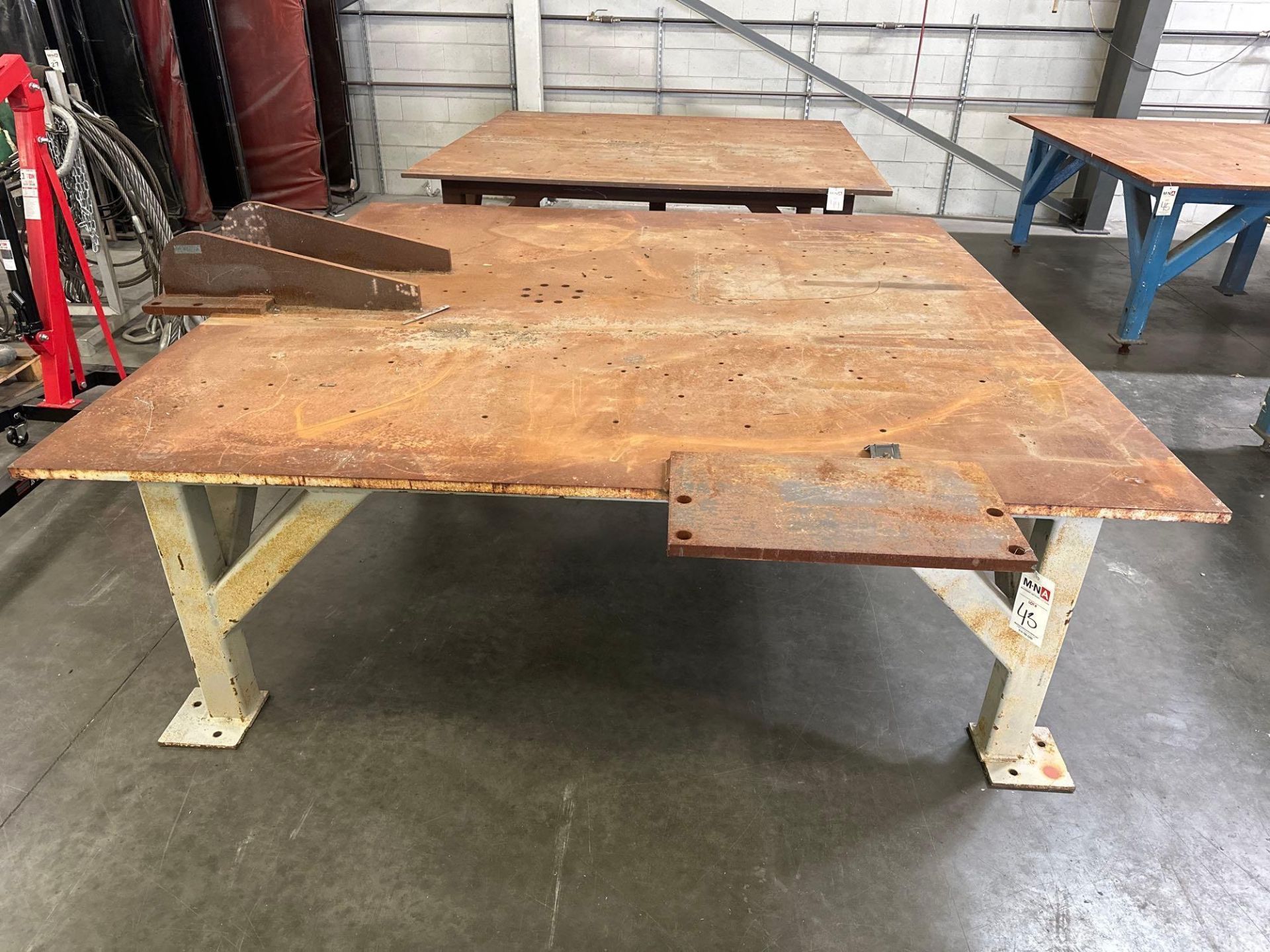 96”L x 96”W x 34”H Steel Welding Table
