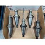 (5) CT-50 Tool Holders w/ E32 Collets & Tooling