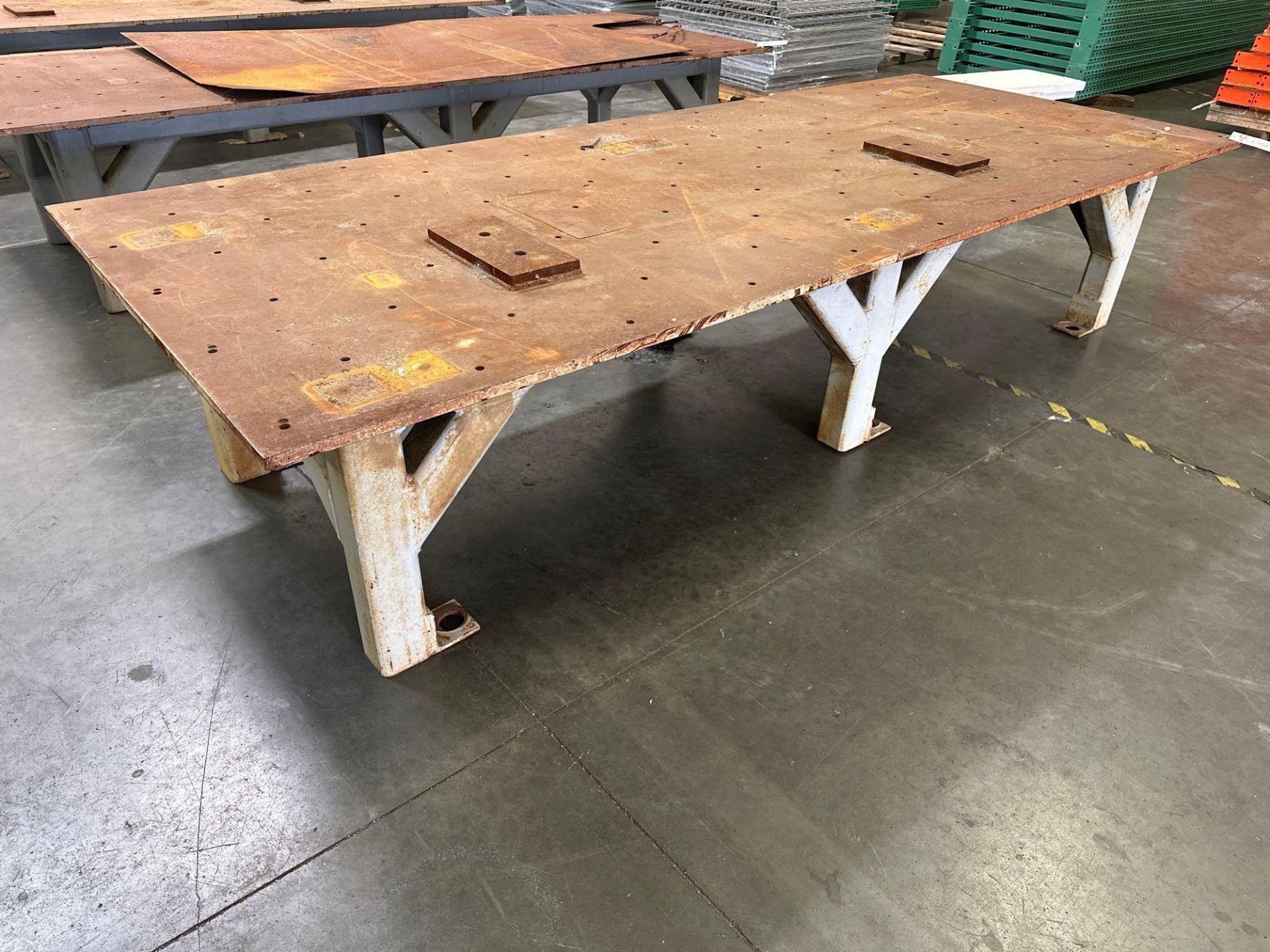 49”L x 120”W x 25”H Steel Welding Table