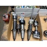 (3) CT-50 Tool Holders w/ Assorted Boring Heads