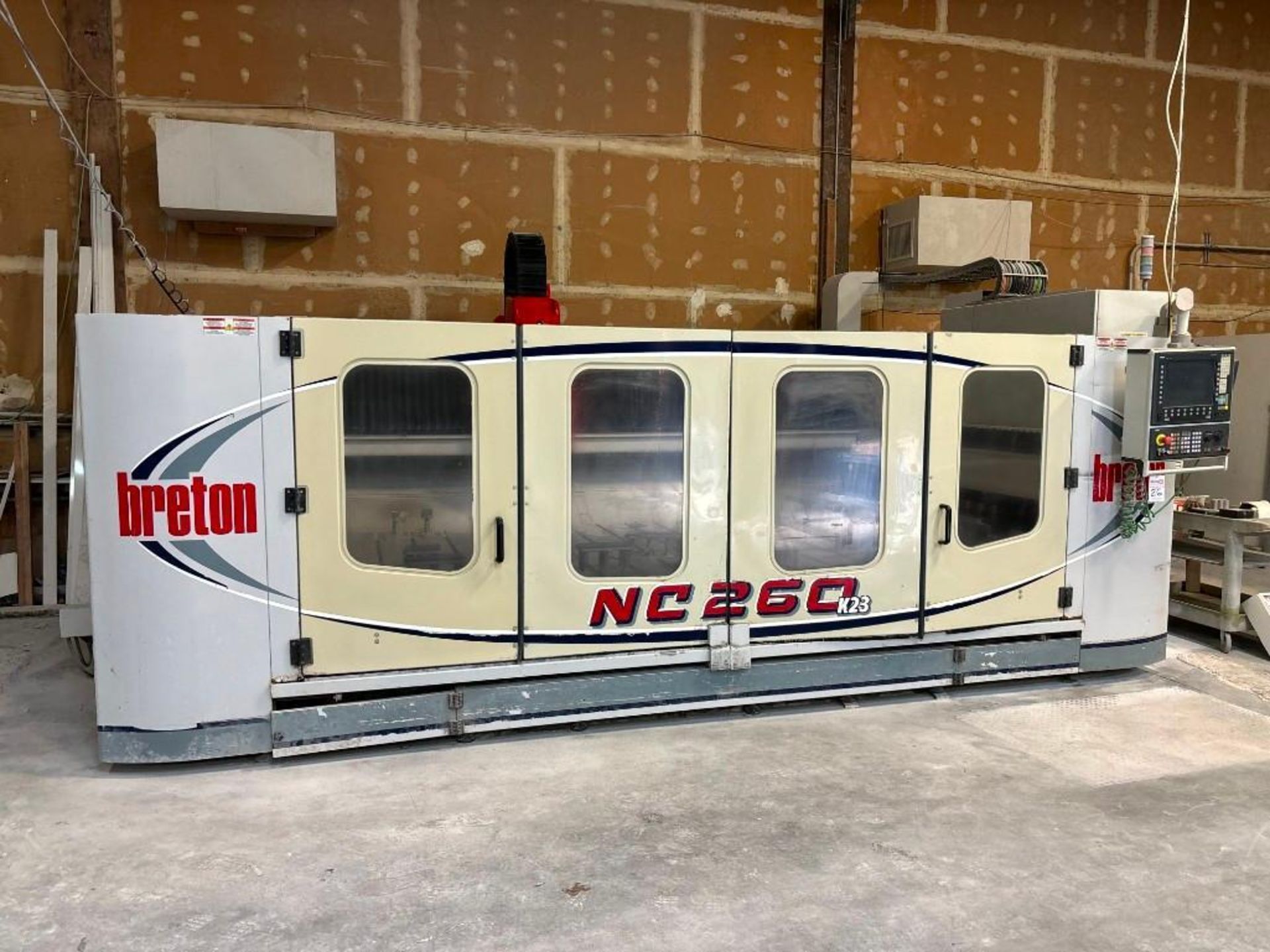 Breton Contourbreton NC260 K23 3-Axis CNC Router, 137” x 90” x 10” Travels, 30HP, Tooling Included