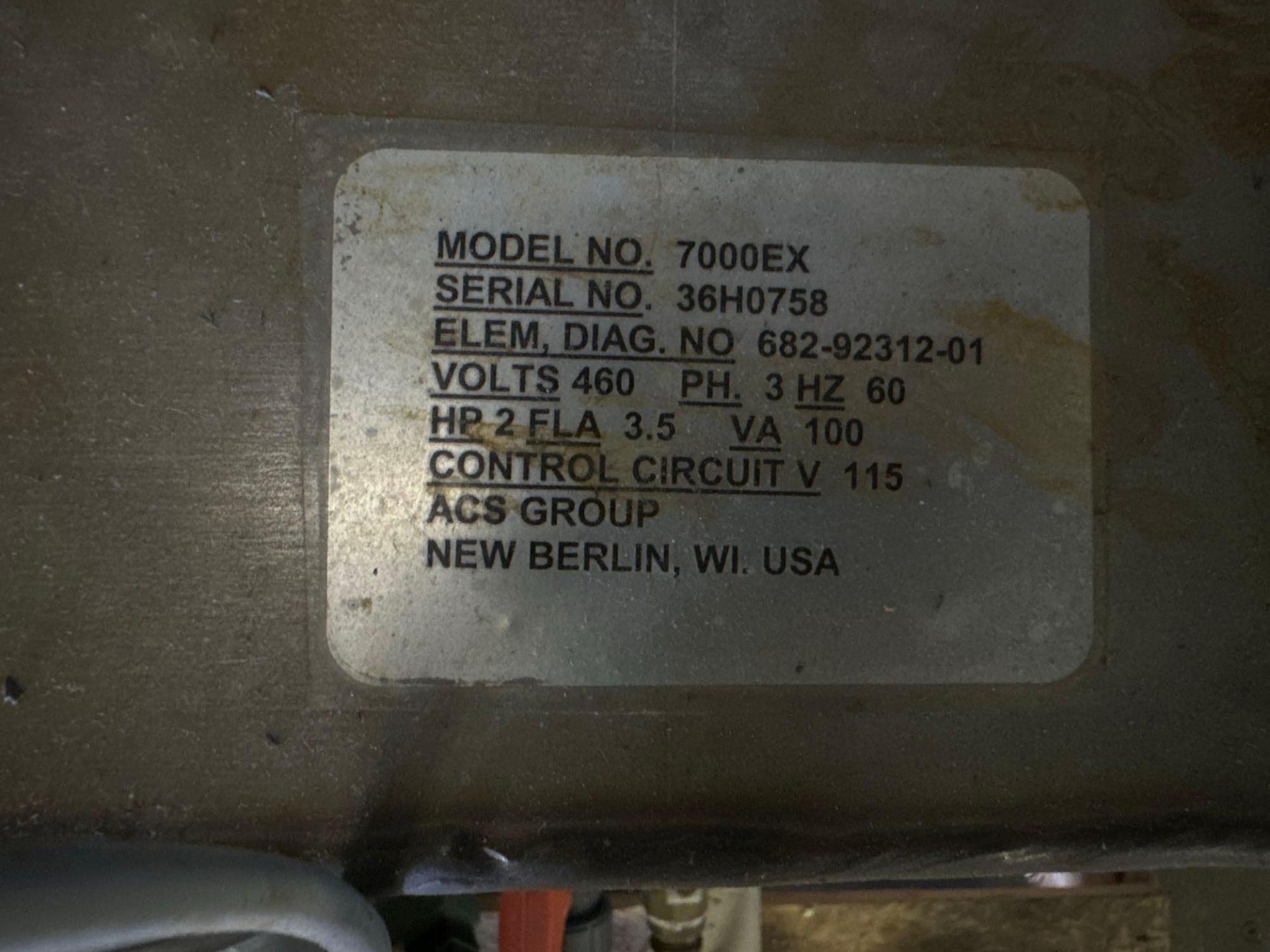 Sterlco 7000EX Temperature Control, s/n 36H0758 - Image 6 of 6