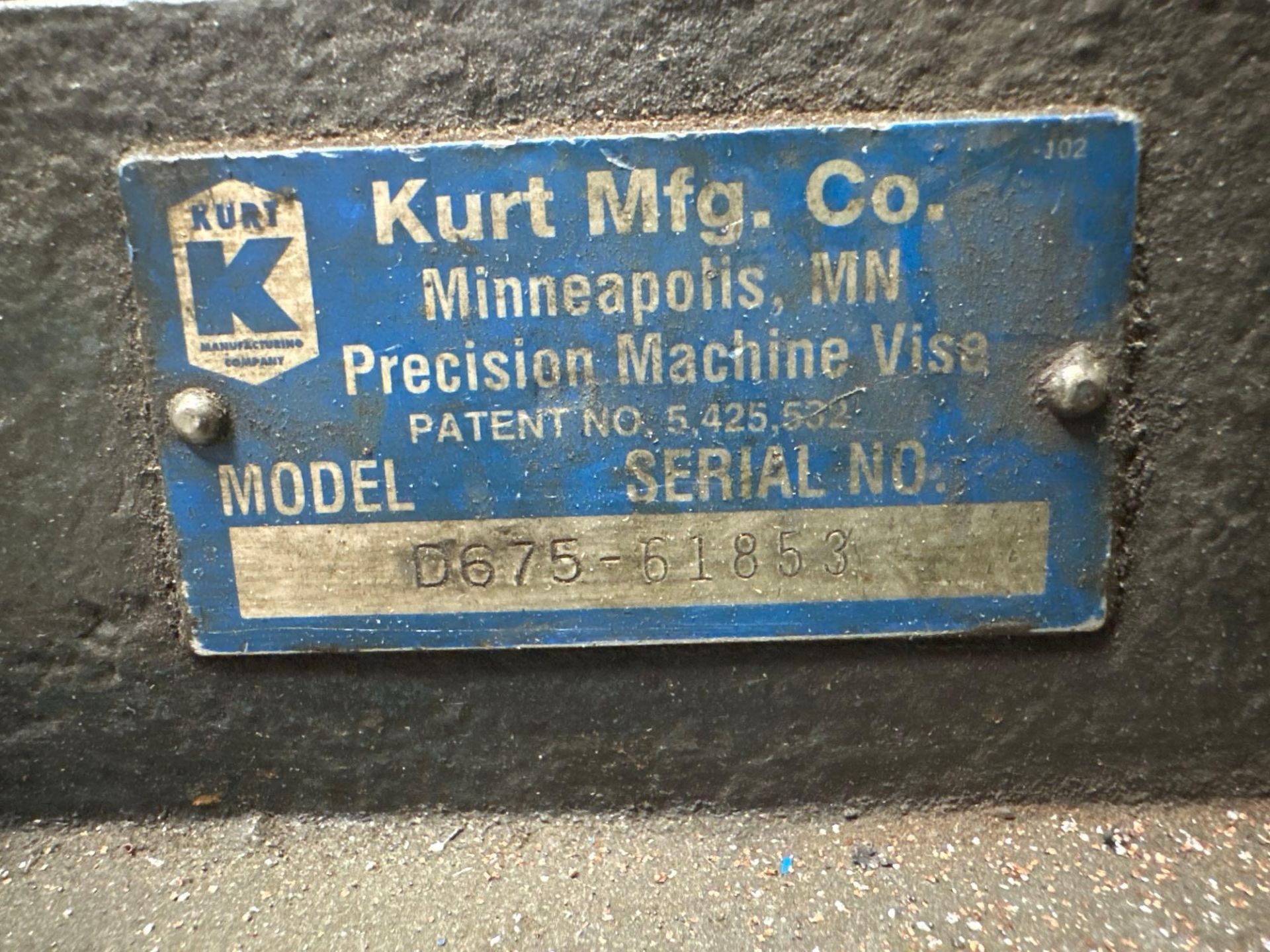 Kurt D675 Mill Vise, s/n 61853 *VISE ONLY* - Image 4 of 4