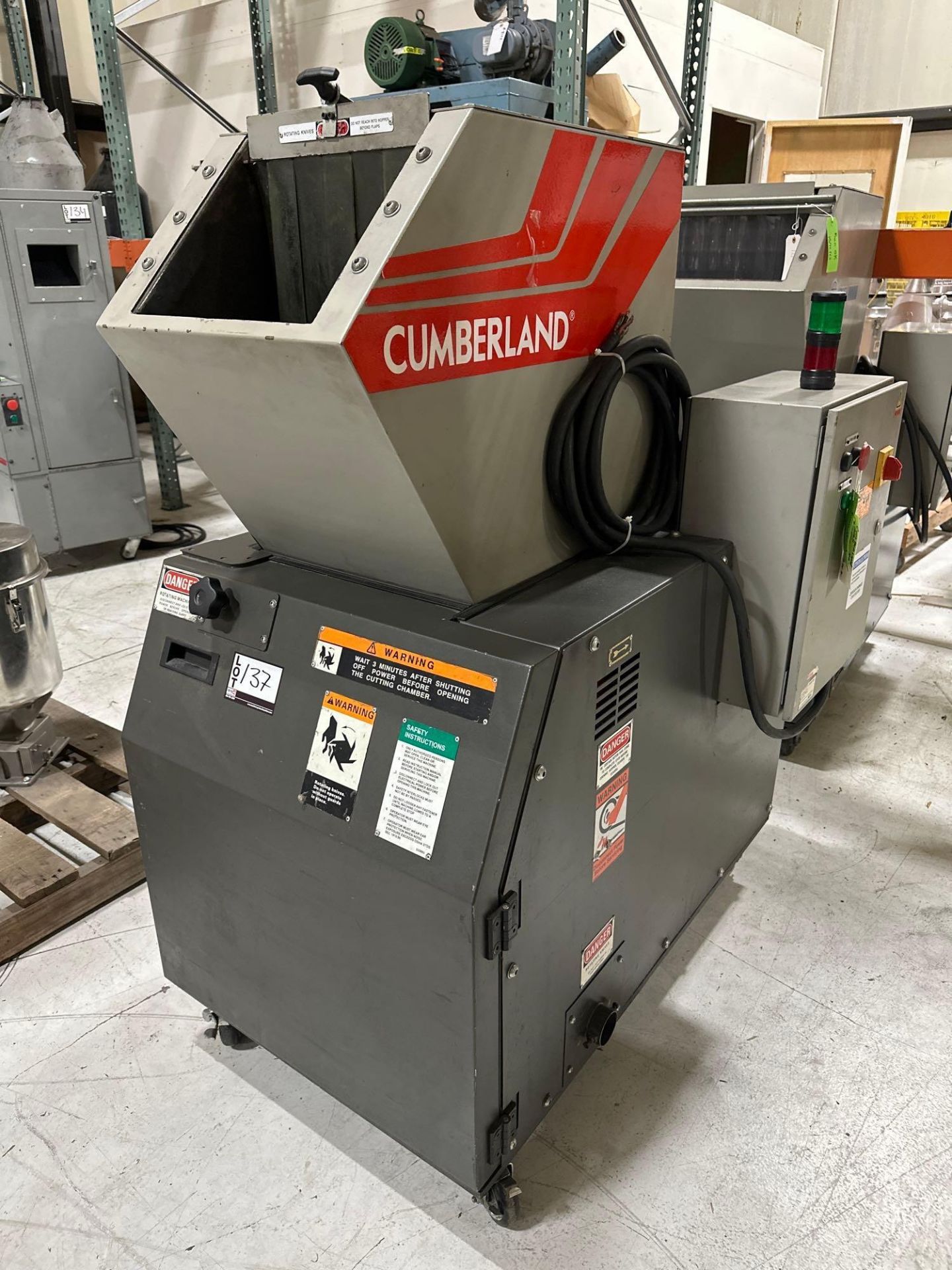 Cumberland 1012X Granulator, 10HP, 1750RPM, 460V, s/n CA025300A-12012, 2012 - Image 3 of 5