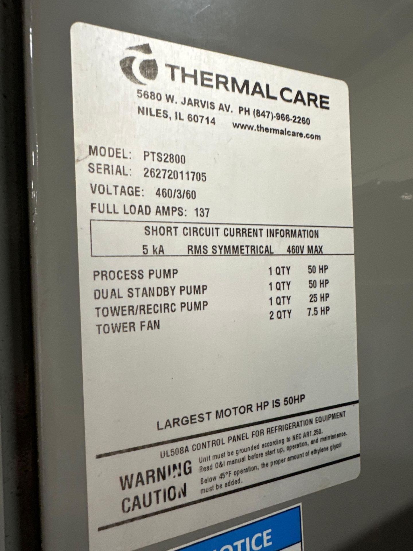 Thermal Care PTS2800 Pump Tank System, 50hp,ÊProcess Pump 50HP, Dual Standby Pump 50HP - Image 10 of 10