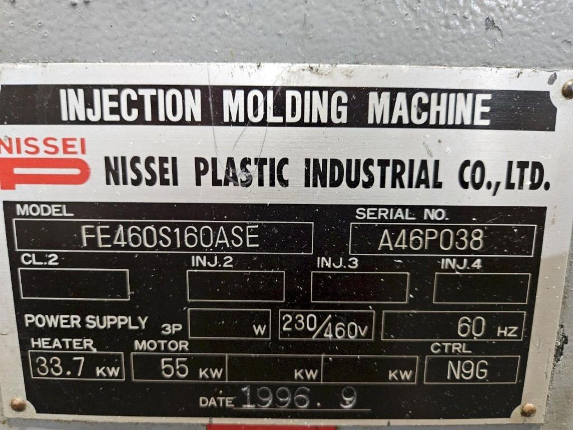 500 Ton Nissei FE460, s/n A46PO38, 1996 *LOCATED IN GIRARD, PA* - Image 9 of 9