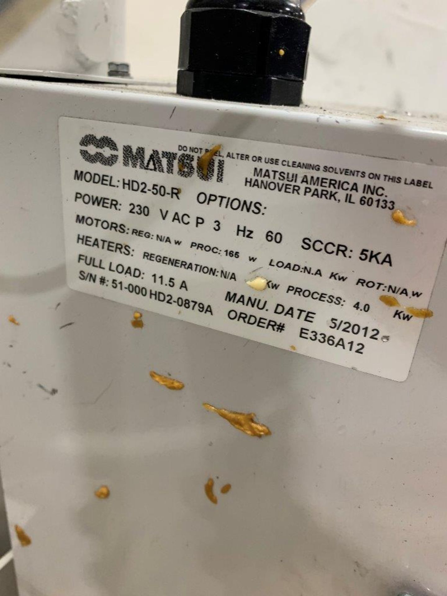 Matsui HD2-50-R Dryer, s/n 51-000 HD2-08972A, 2012 - Image 9 of 15