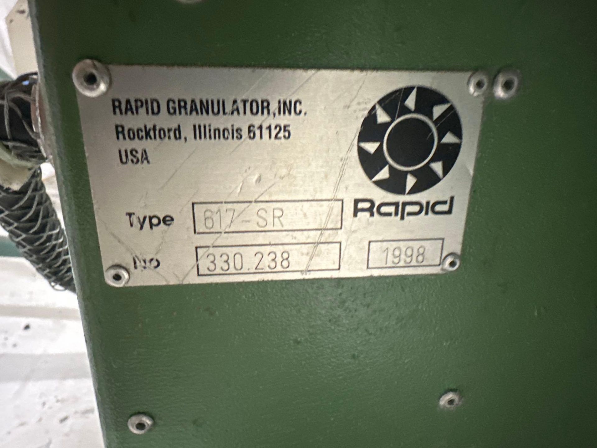 Rapid Used 617-SR Granulator, 3hp, 10" x 16" Chamber, 3 Rotating Blades, 2 Stationery Blades,Ê460V - Image 4 of 4