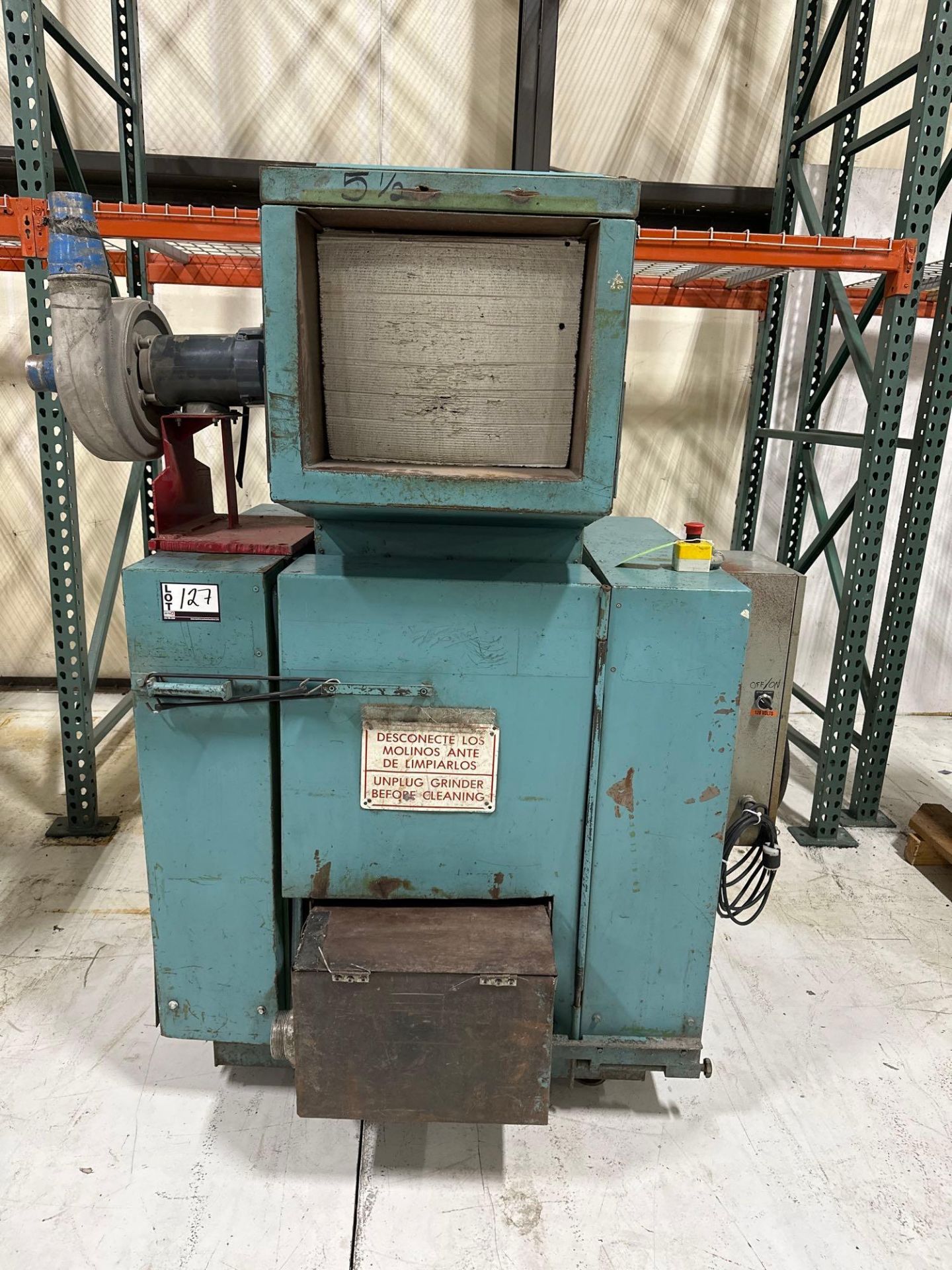 Rapid Used 1418K Granulator, 14" x 18", 20hp, 460V, s/n 120.1319, 1993