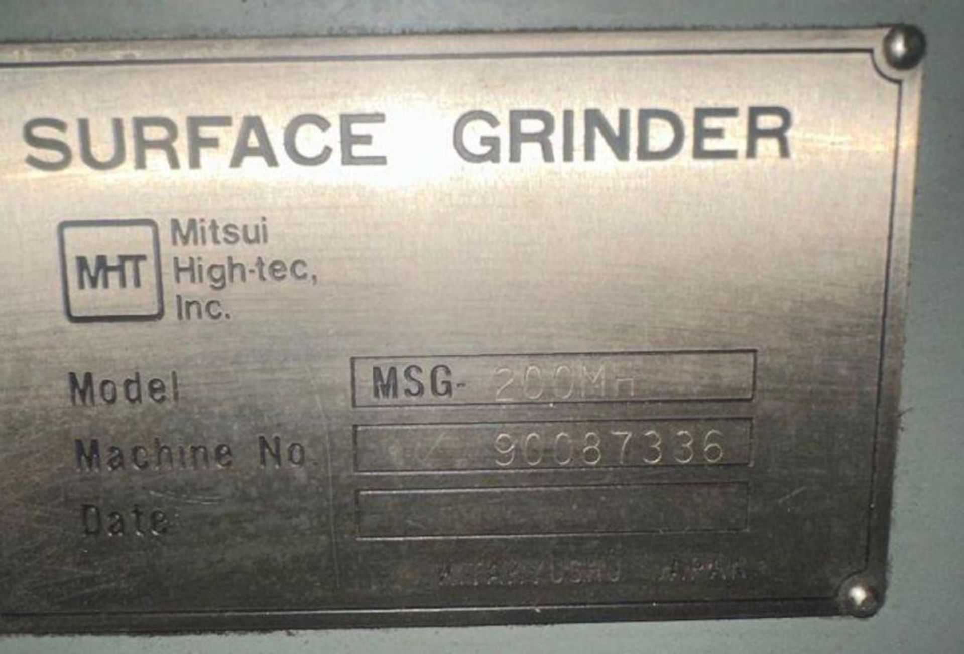 Mitsui Hi Tec MSG-200MH Precision Hand Feed Surface Grinder - Image 4 of 4