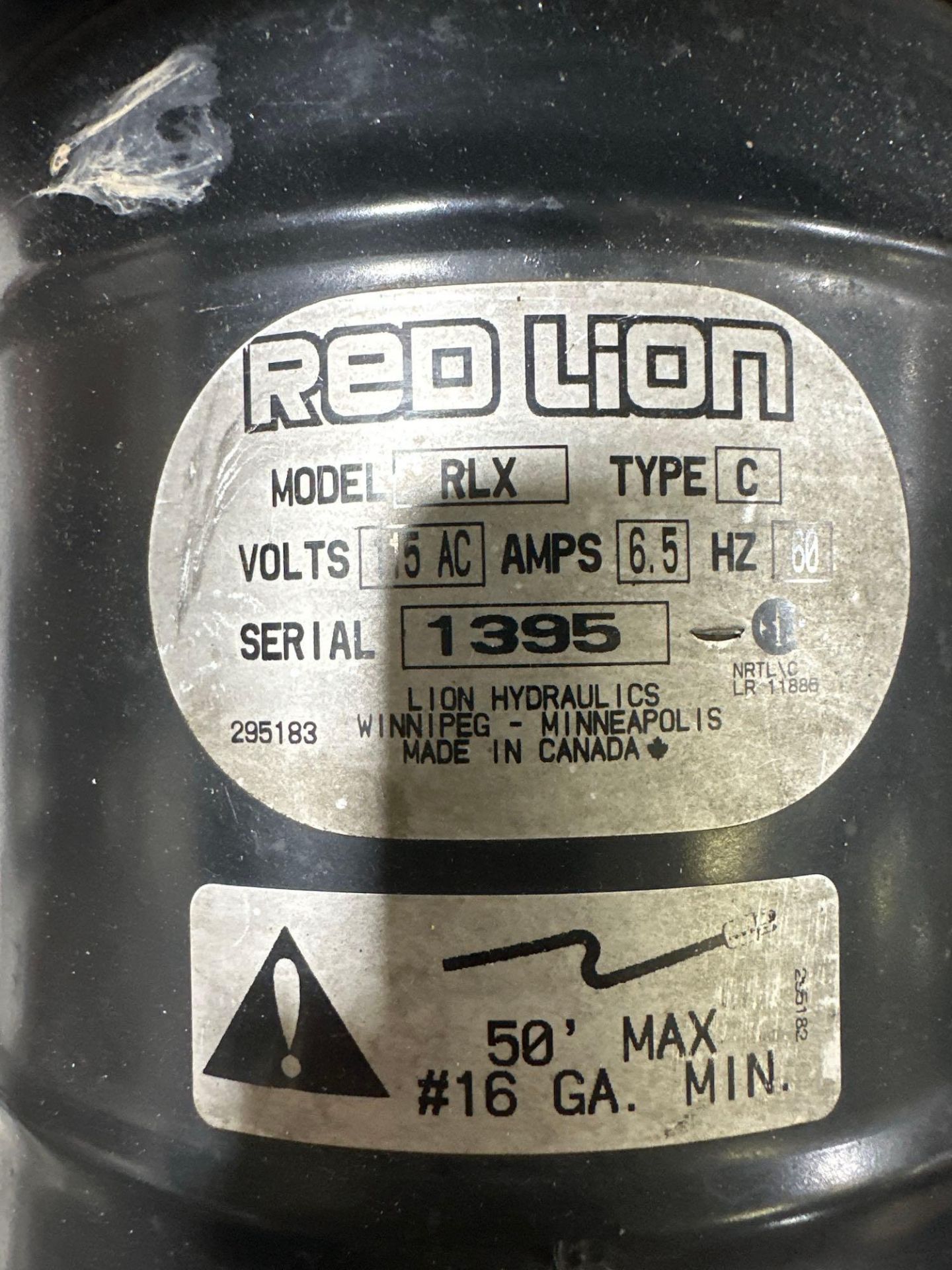 Red Lion RLX Resin Material Mixer, 110V, s/n 1395 - Image 6 of 6