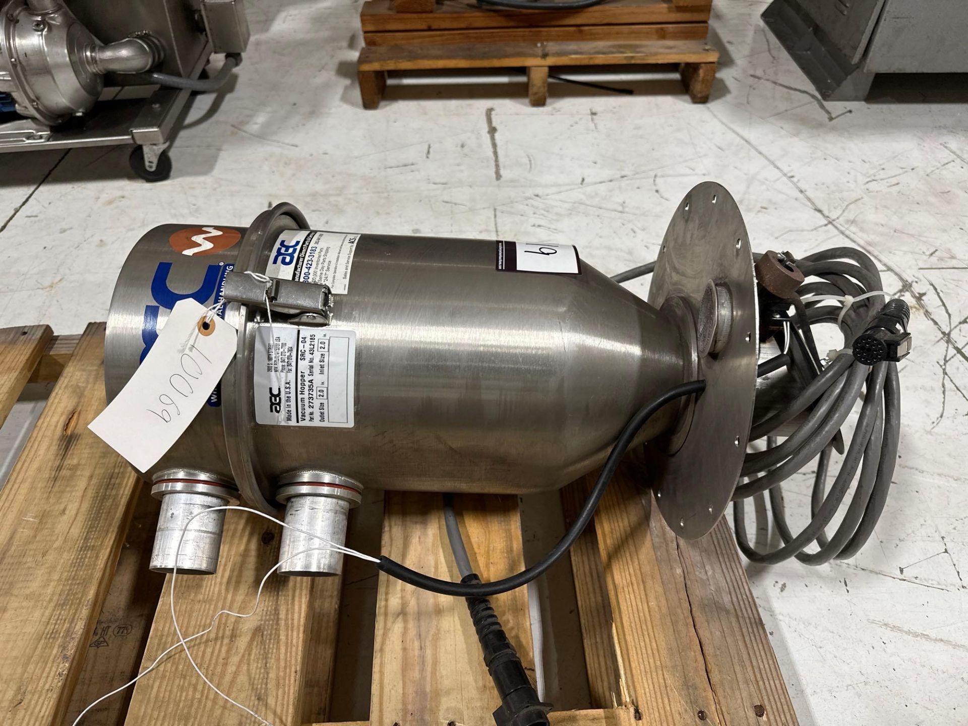 AEC SRC04 Vacuum Receiver, 0.4 cu ft/14 lbs, 2", s/n 43L2185