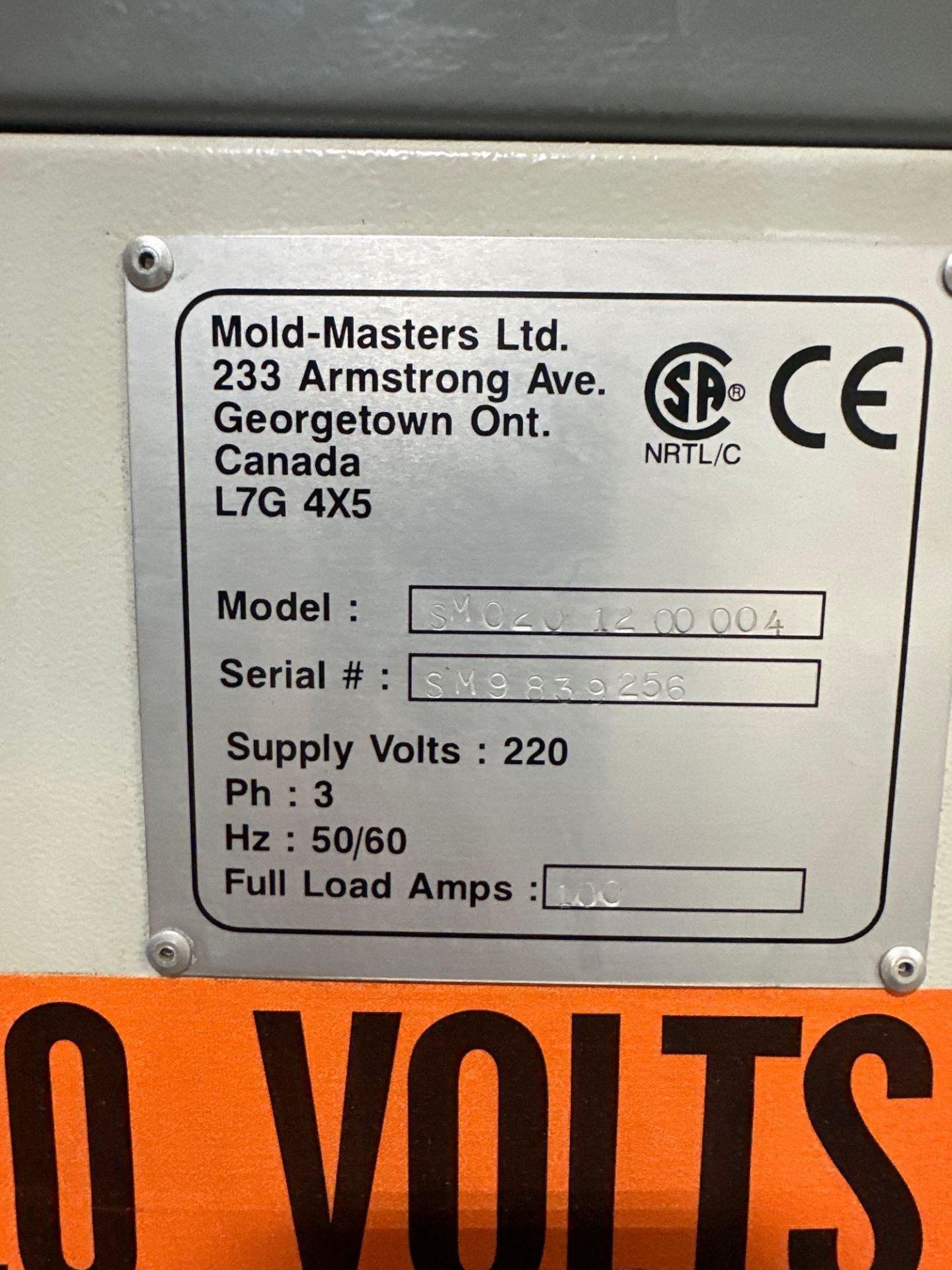 Mold Masters SM020 12 00 004 Hot Runner Control, s/n SM9839256 - Image 8 of 8