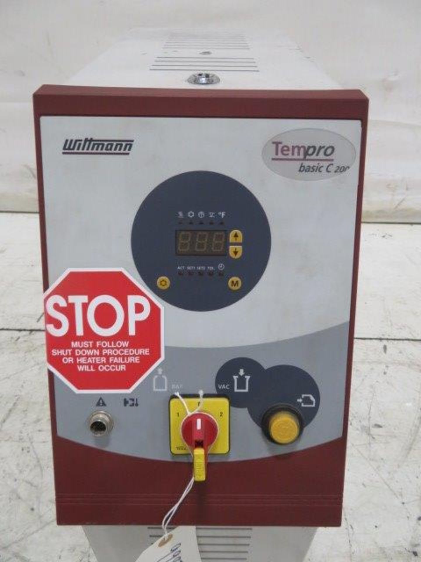 Wittman Tempro Basic C200 Thermolator, 3/4hp, 7kw, 17FLA, 200F, s/n 0000379684 - Image 6 of 12