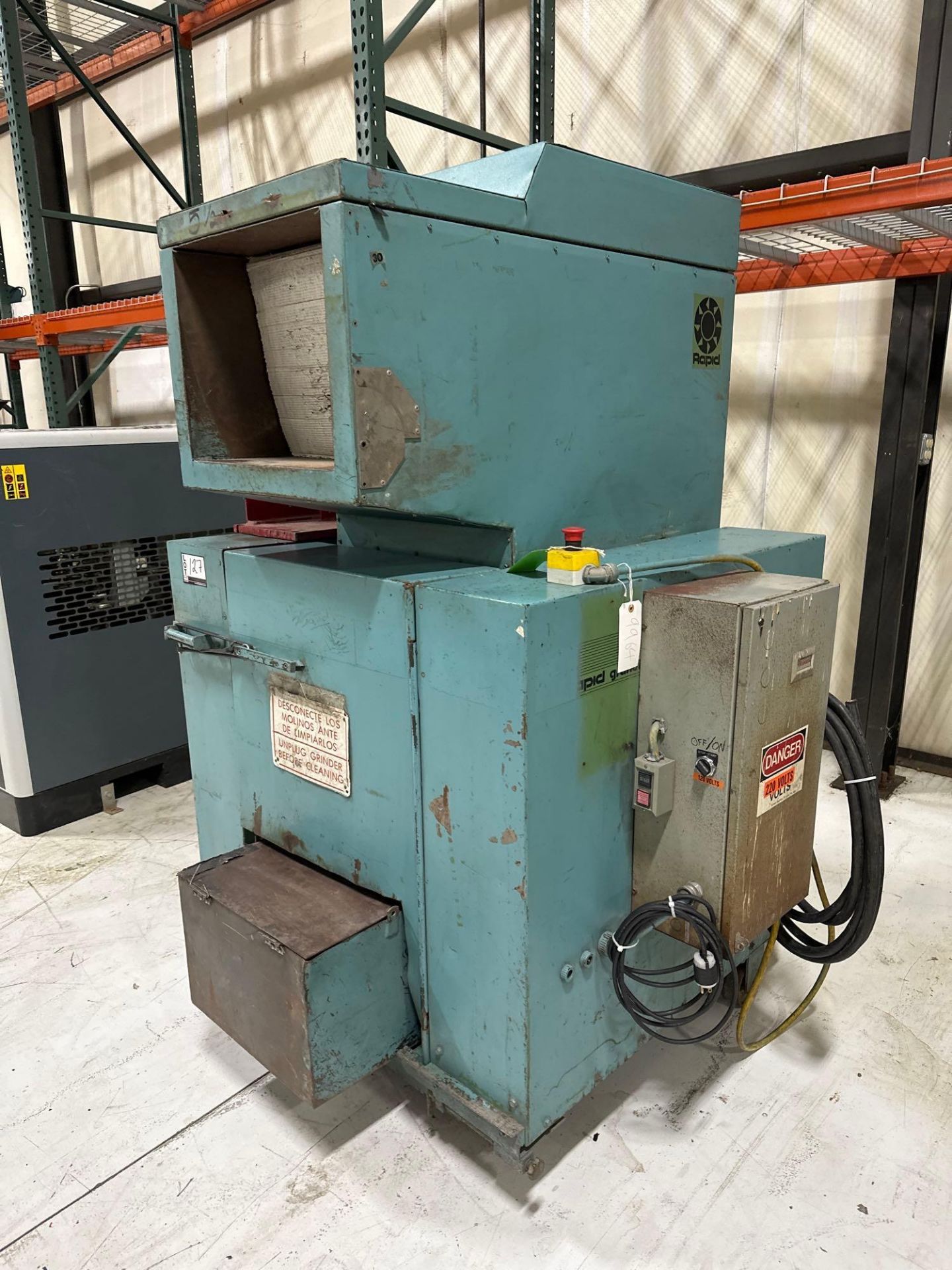 Rapid Used 1418K Granulator, 14" x 18", 20hp, 460V, s/n 120.1319, 1993 - Image 3 of 6