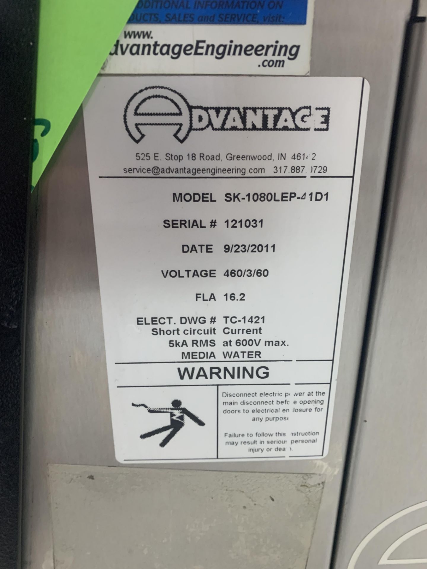 Advantage Sentra Used SK-1080LEP-41D1 Mold Temperature Controller, 3 HP, 10 Kw, 460V - Image 8 of 8