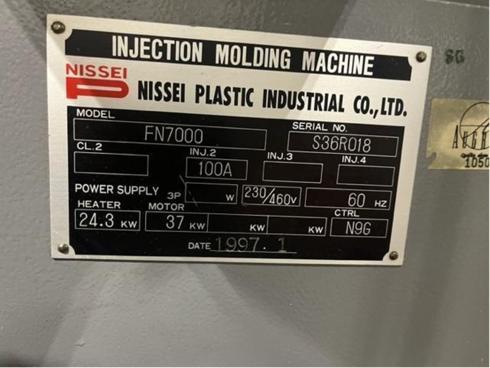 400 Ton Nissei FN7000 Injection Molding Machine, 43oz Shot Size, Screw Diameter: 80 mm - Image 10 of 10