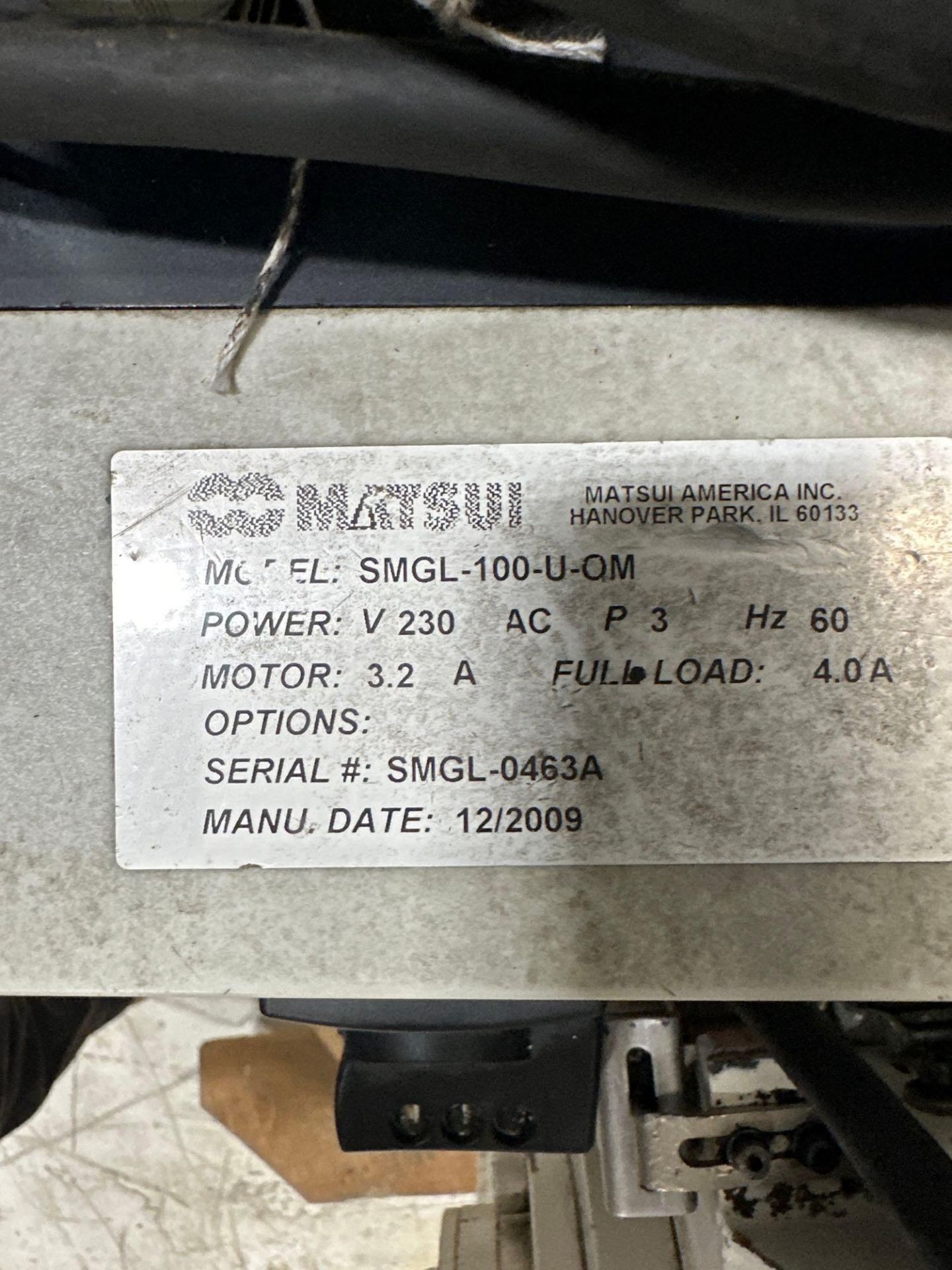 Matsui SMGL-100-U-OM Granulator, 230V, Feed throat size: 8" x 10" - Image 5 of 5