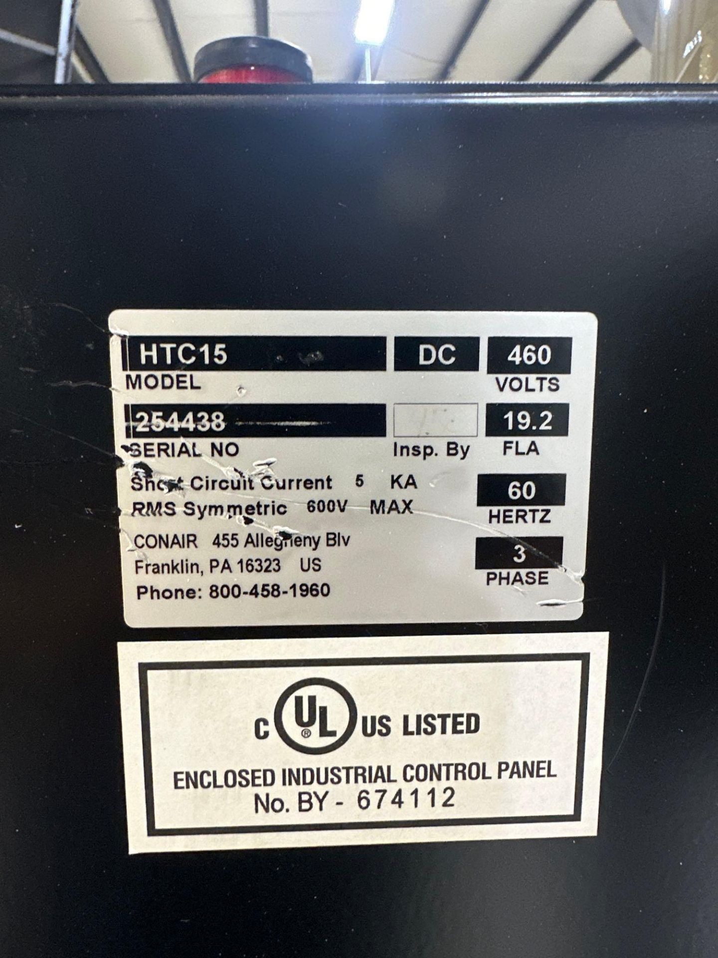 Conair HTC15 Drying Hopper, s/n 254438 - Image 6 of 6
