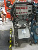 5 ZONE PCS HOT RUNNER CONTROL ON CART WITH 6 KVA TRANSFORMER , S/N 1224