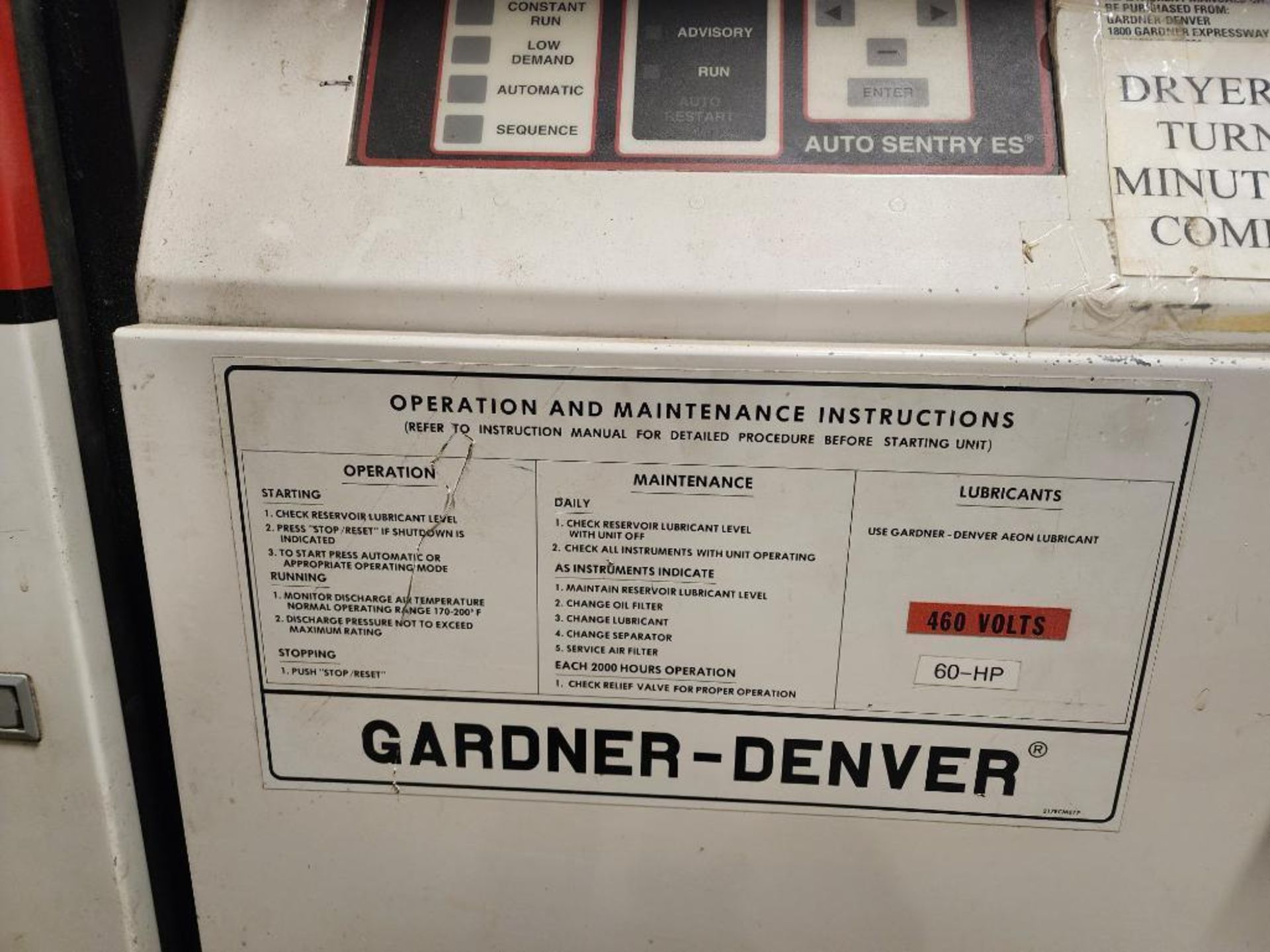 Gardner Denver Air Compressor - Image 5 of 10