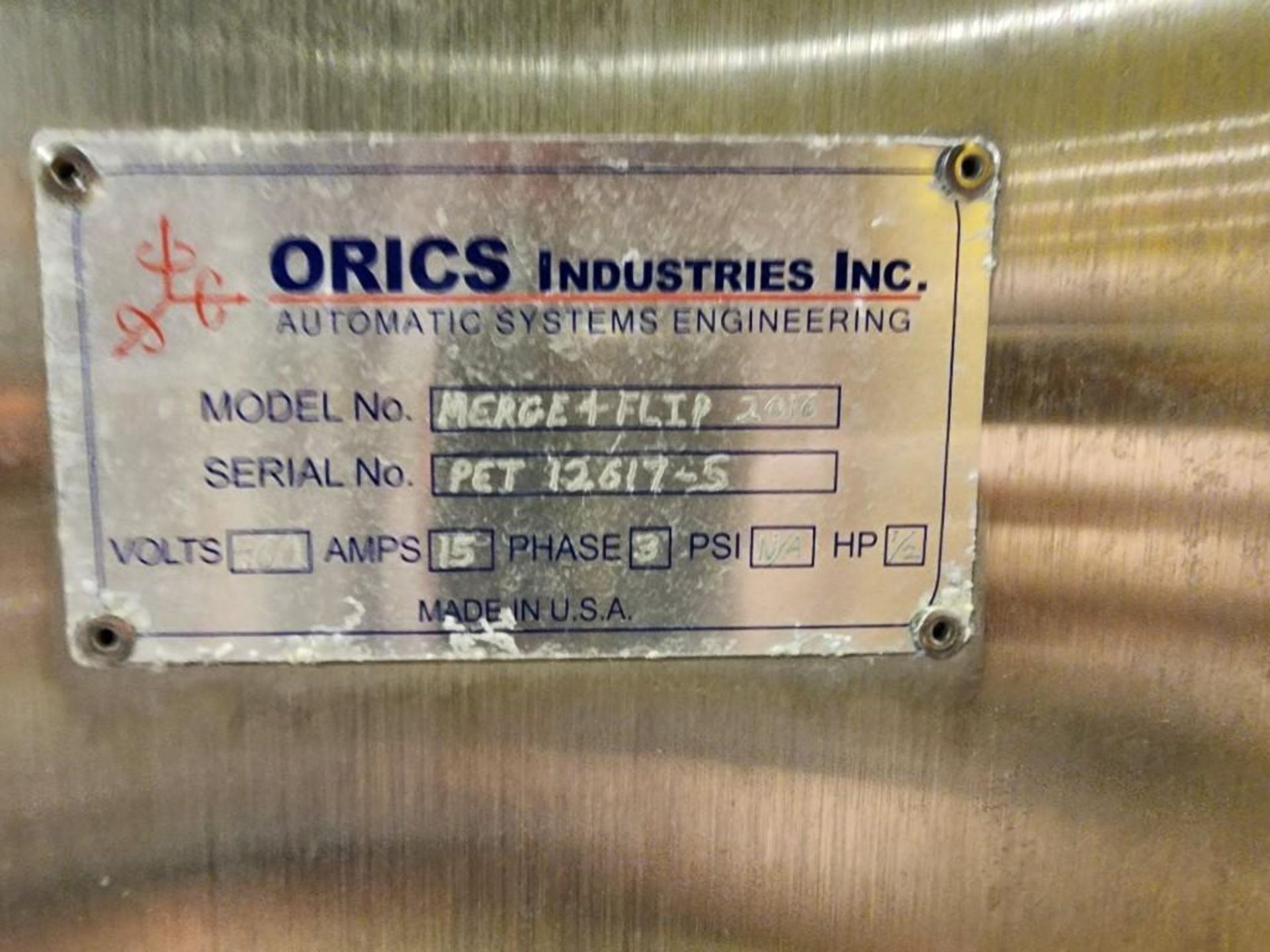 Orics Merge & Flip Conveyor System - Image 3 of 3