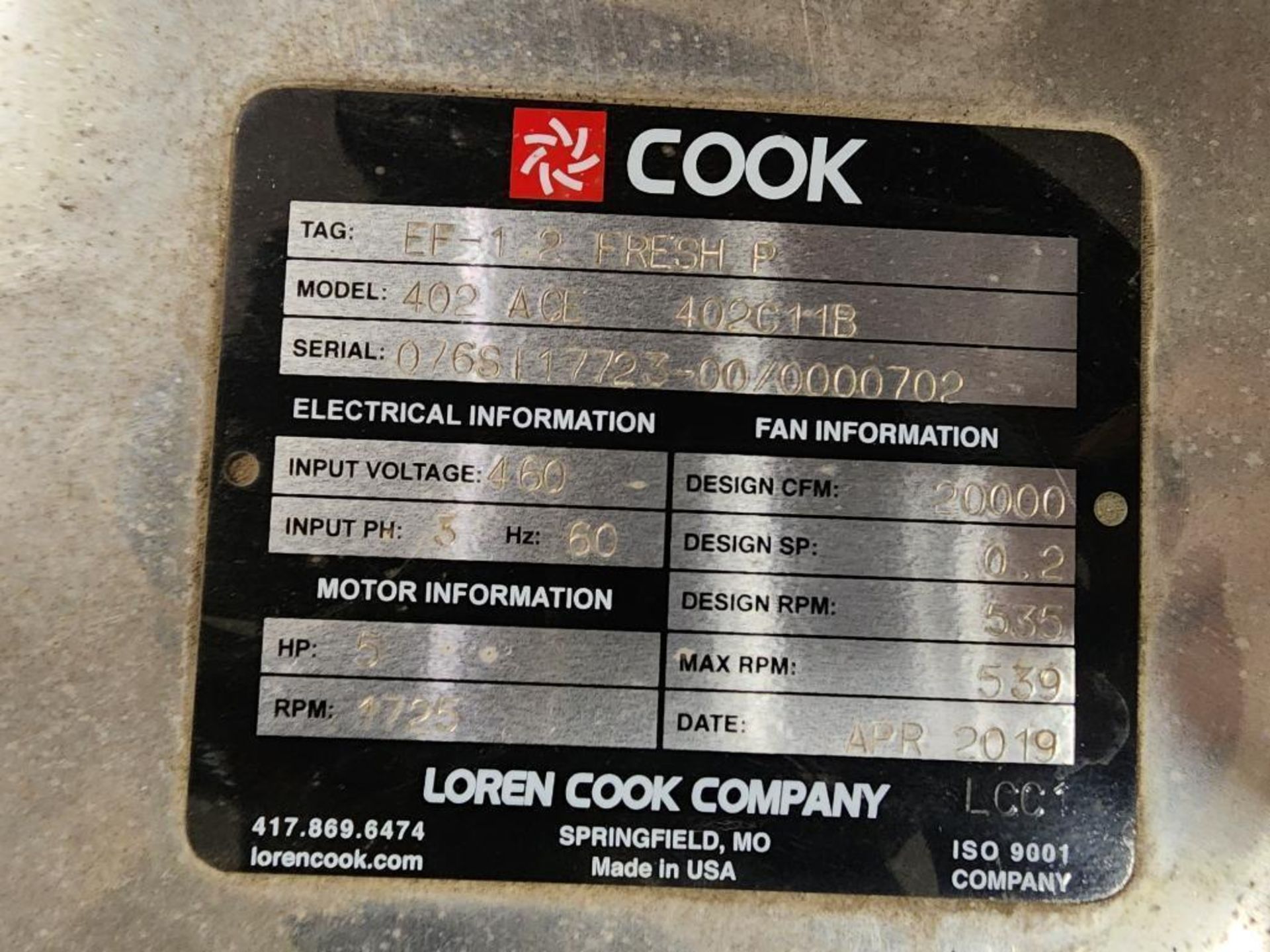 Cook Exhaust Fan - Image 5 of 5