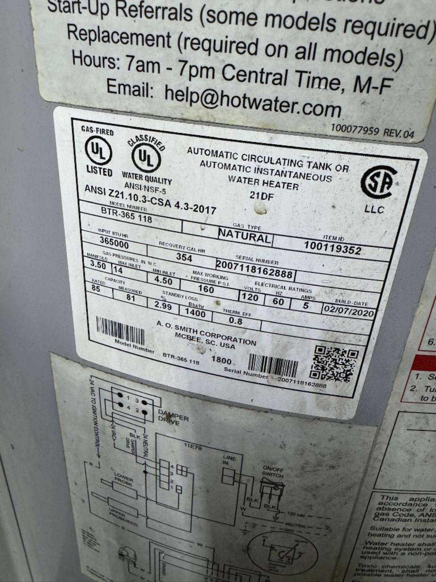 AO Smith Hot Water Heater - Image 4 of 6