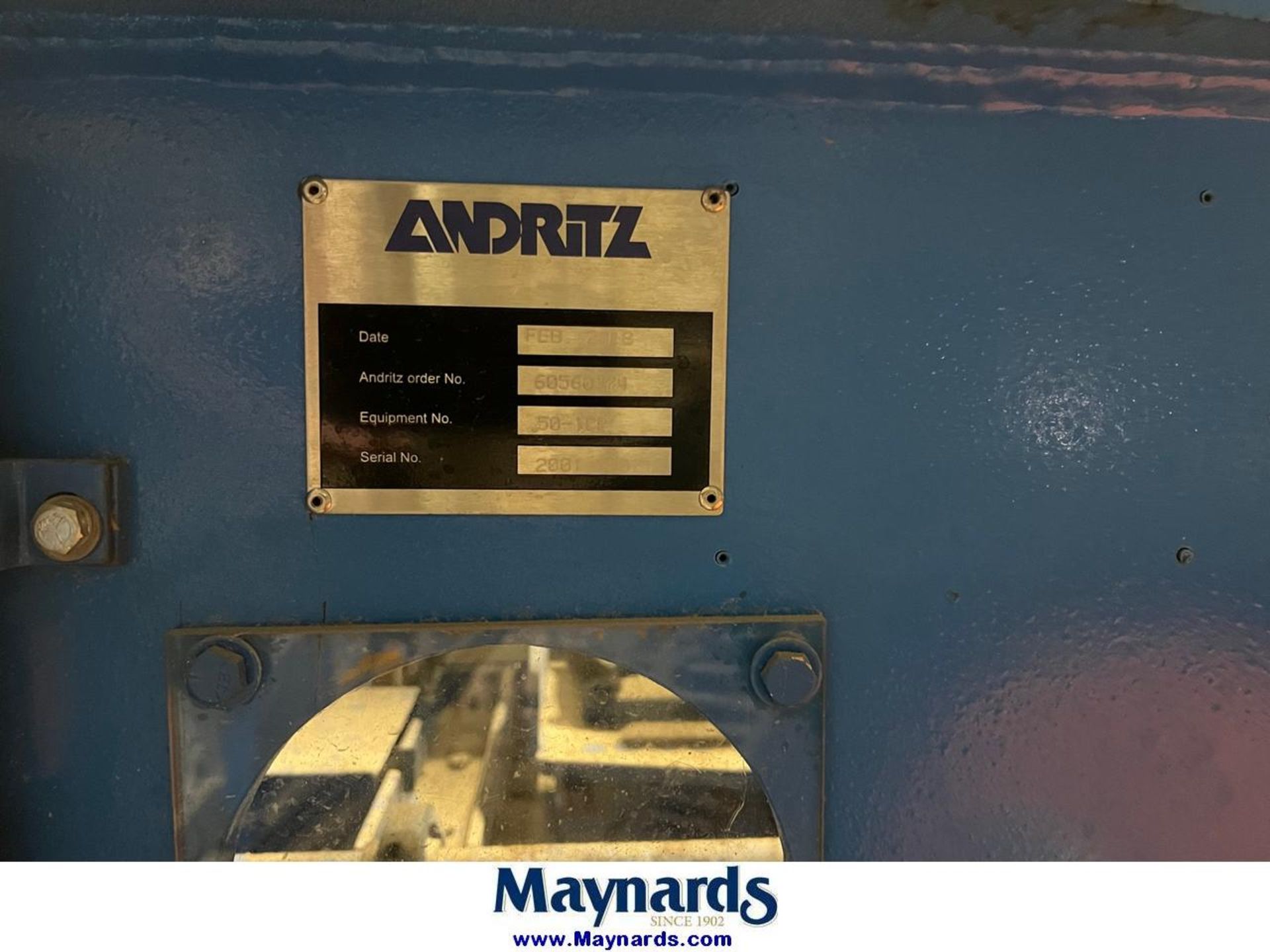 ANDRITZ REFINER MODEL 50-1CP PRESSURIZED MANUFACTURED 2018 - Image 5 of 6