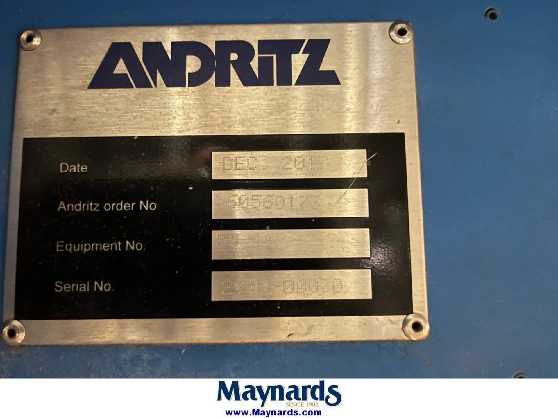 ANDRITZ REFINER MODEL 50-1CP PRESSURIZED MANUFACTURED 2018 - Image 4 of 5