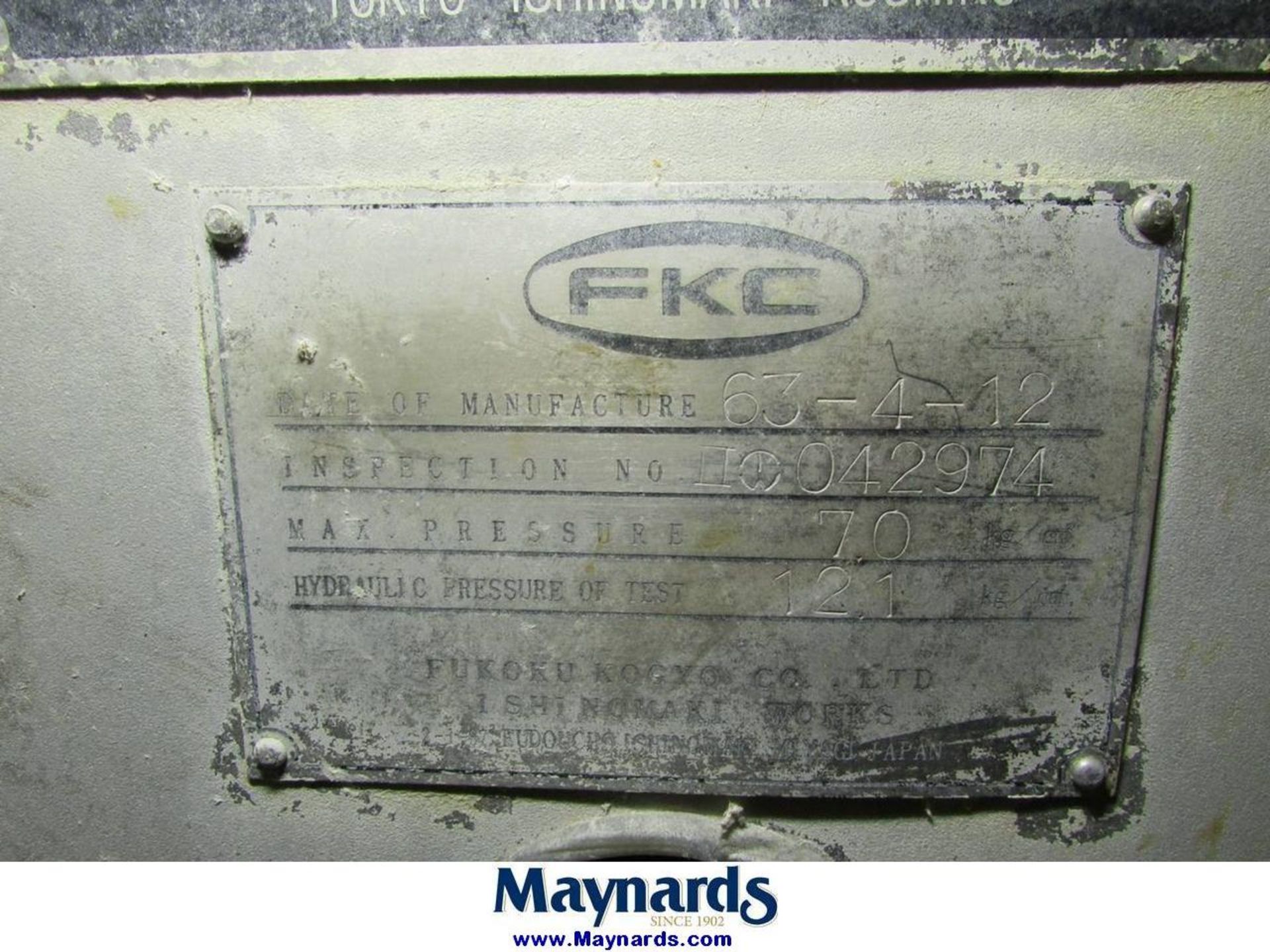 FKC SHX-700 STAINLESS STEEL SCREW PRESS - Image 6 of 7