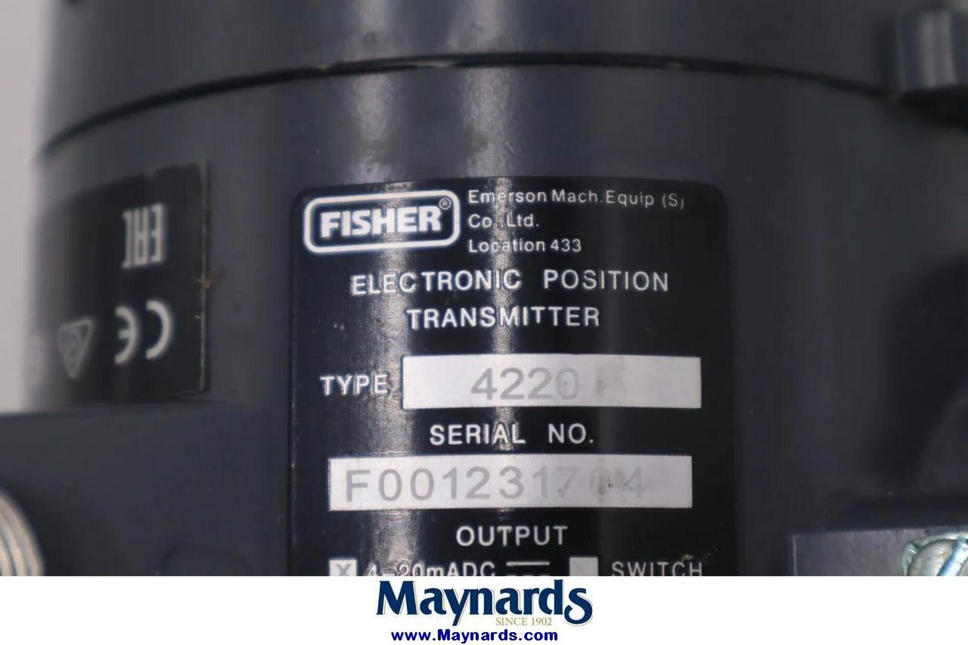 Fisher Emerson 4220 4200-305-24292 Electronic Position Transmitter - Image 2 of 3