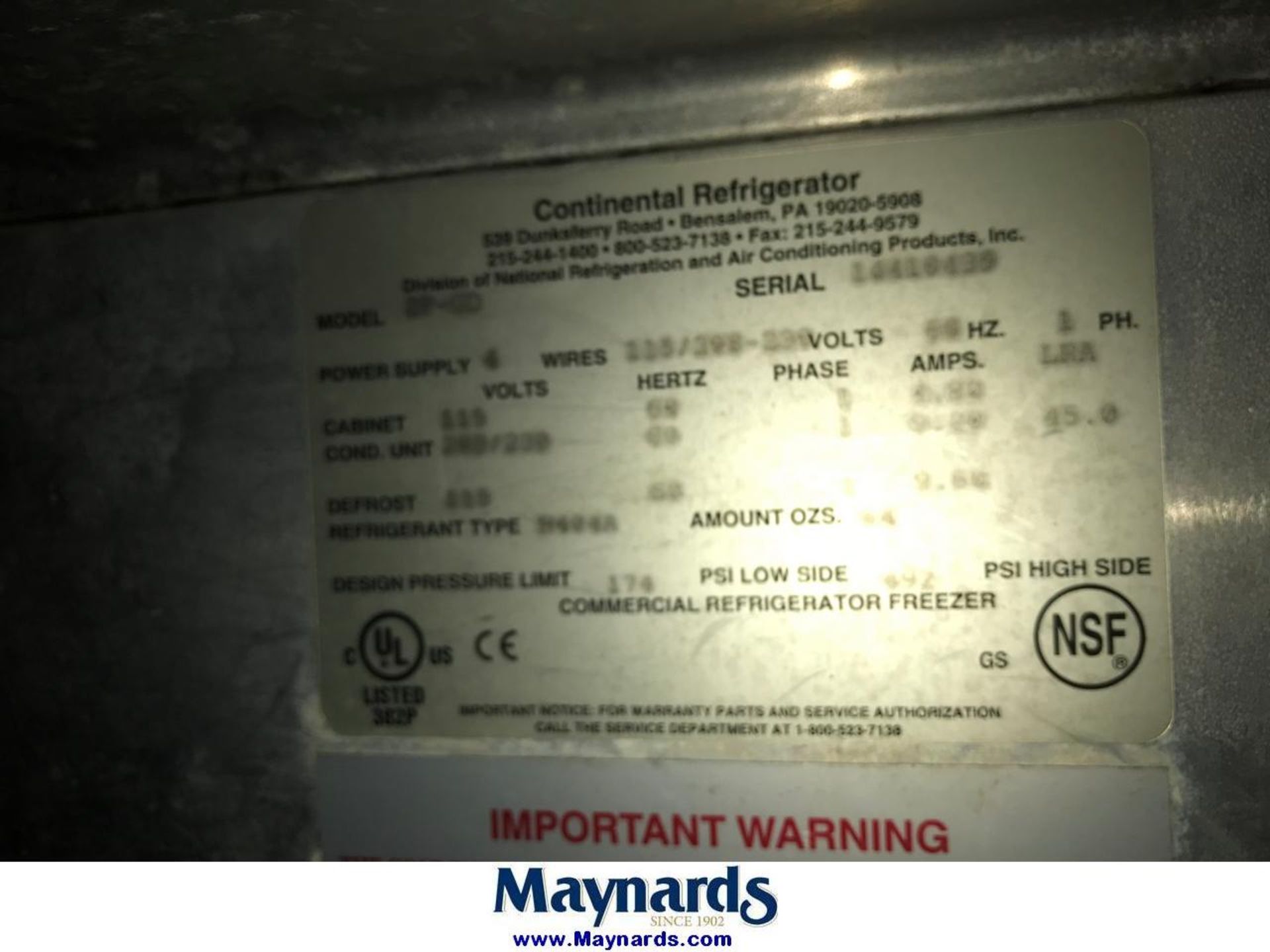 Continental 2P-GD 2-door freezer, - Image 3 of 3