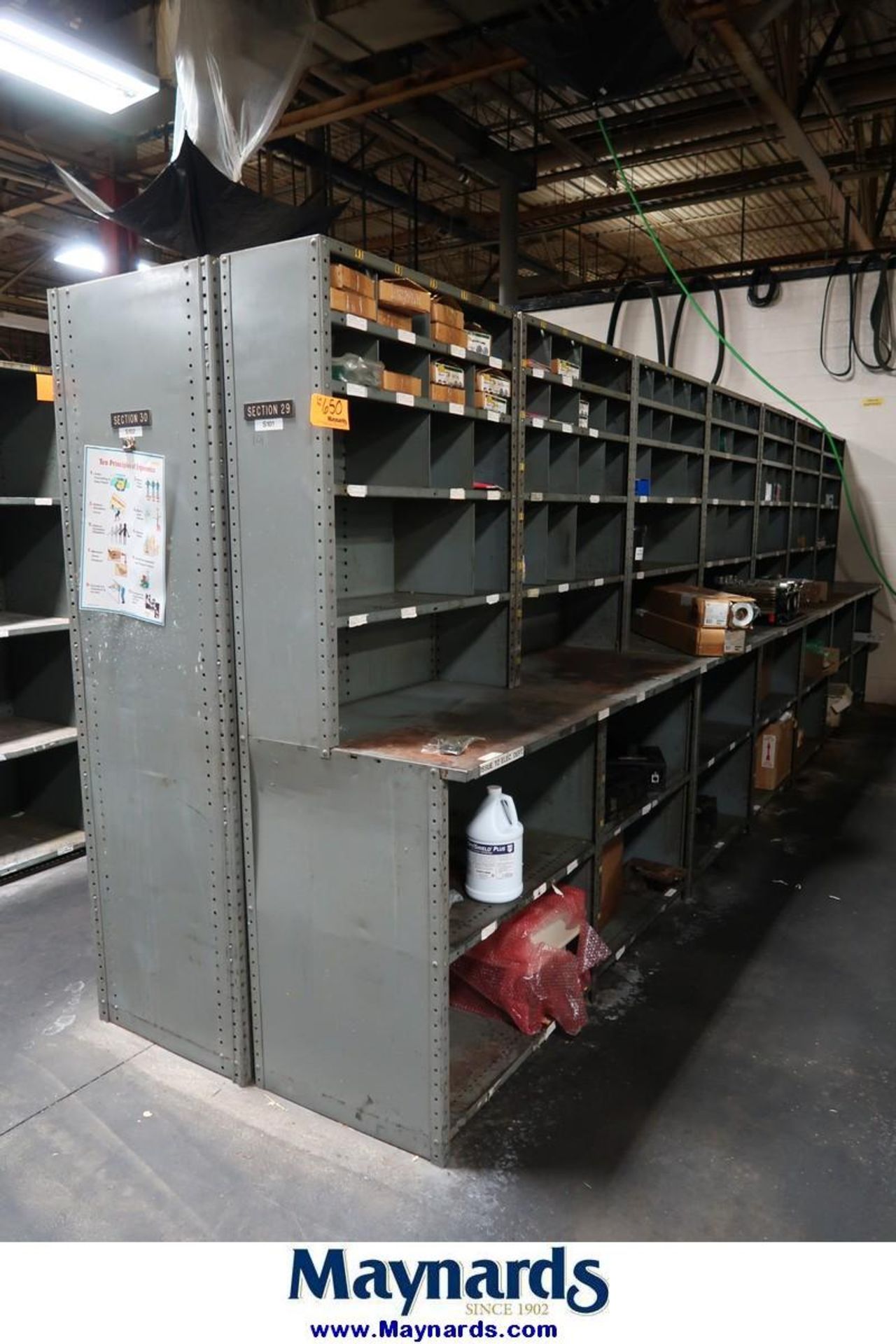 Avfd Rack Adjustable Shelving Units with Contents of Spare Parts to Include VFD's ...