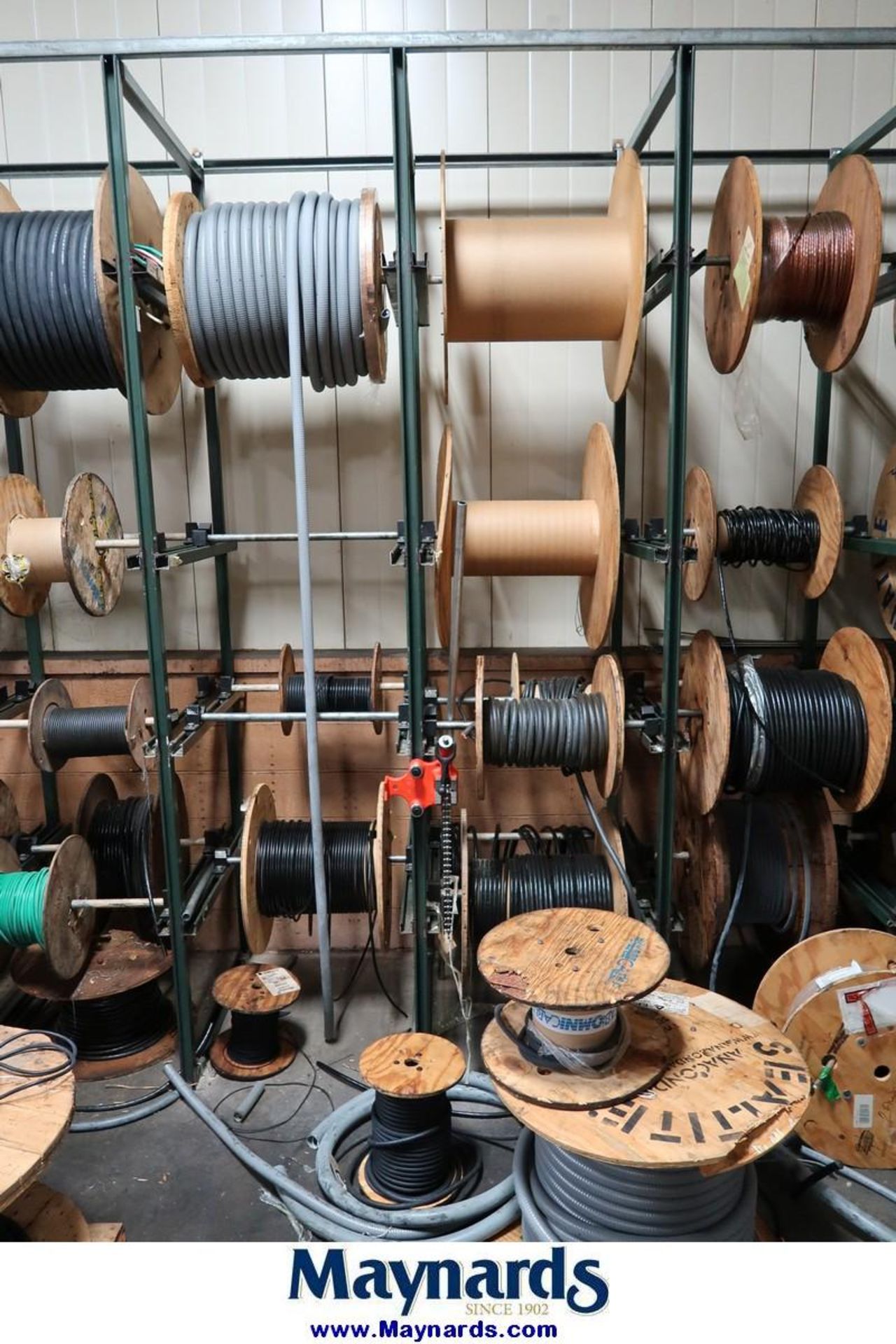 Sections of Steel Wire Rack with Contents of Wire Spools - Image 3 of 8