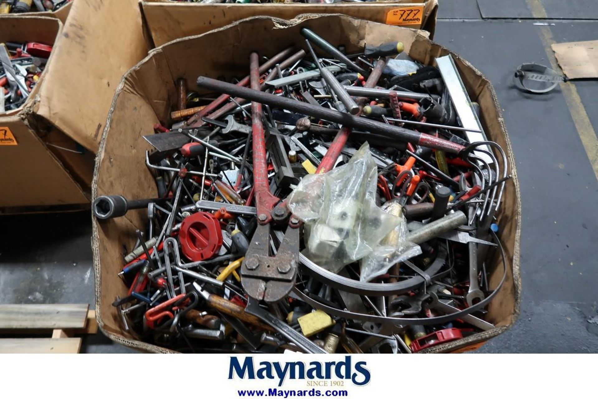 Gaylords with Contents of Misc. Hand Tools to Include Wrenches, Sockets ...