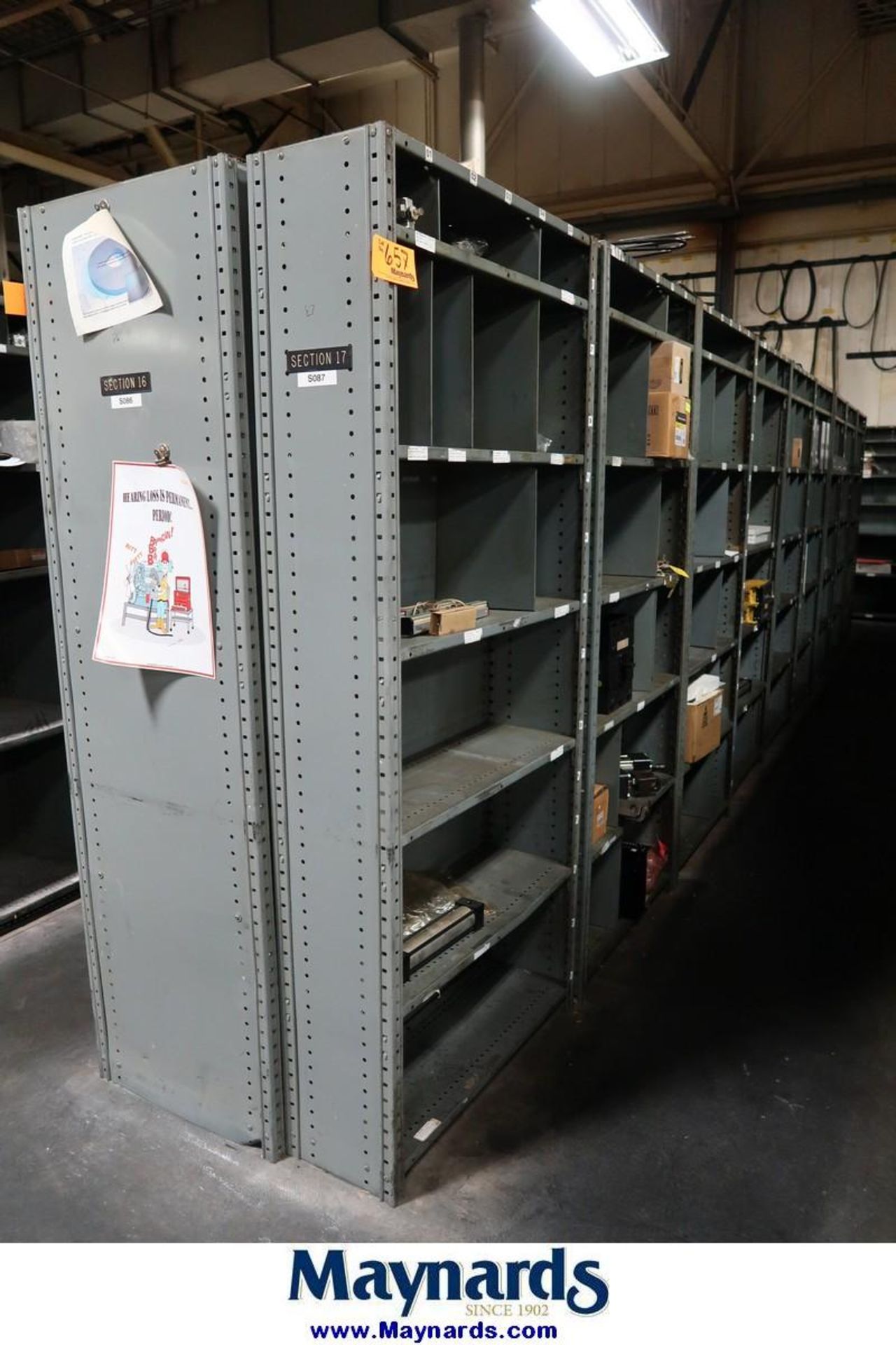 Adjustable Shelving Units with Contents of Spare Parts - Image 2 of 21