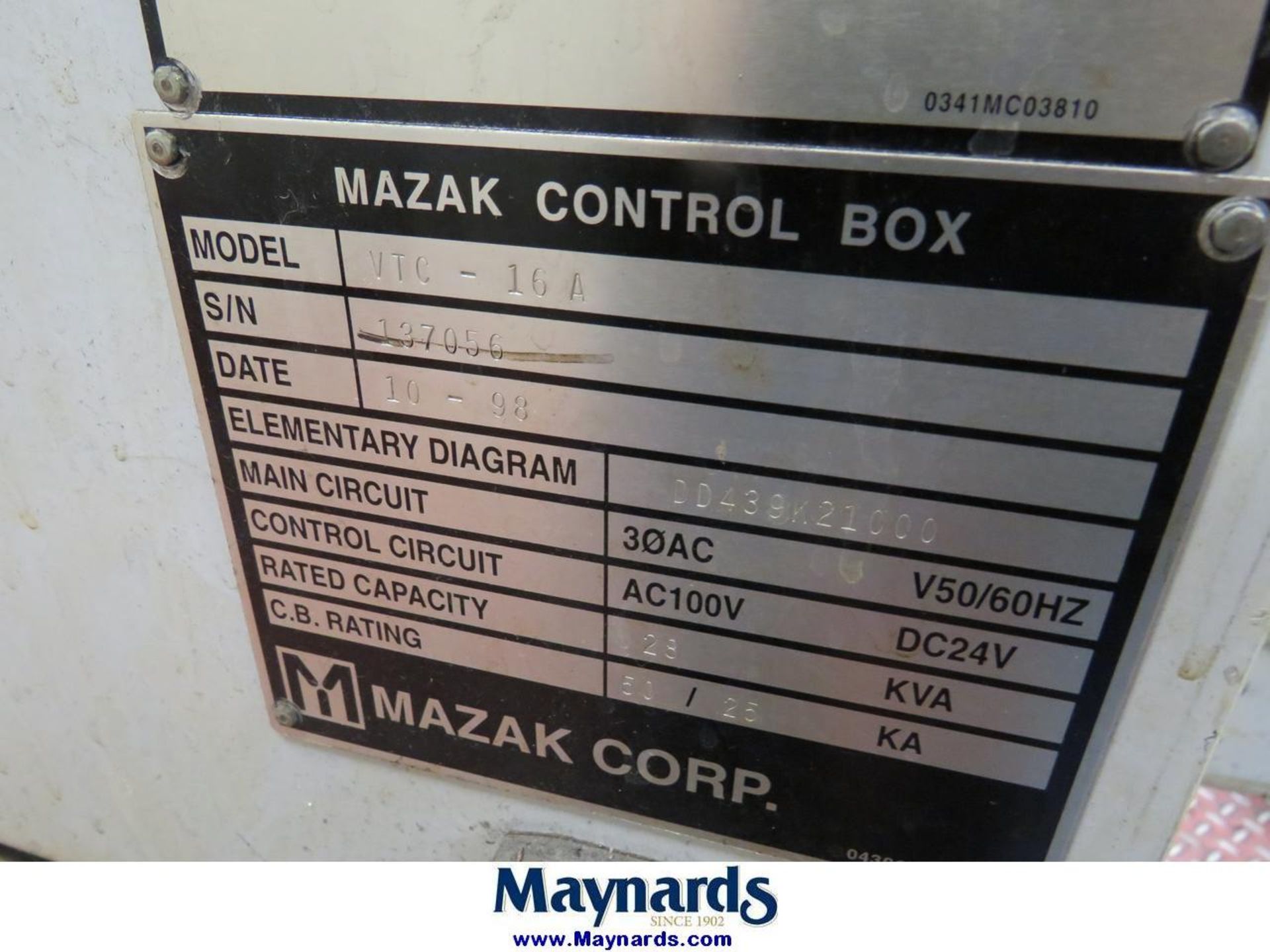 1998 Mazak VTC-16A CNC Vertical Machining Center - Image 9 of 9